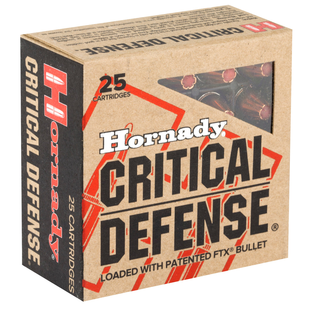 Hornady Critical Defense 9mm 115-Grain FlexTip Personal Protection Ammunition - 25 Rounds per Box