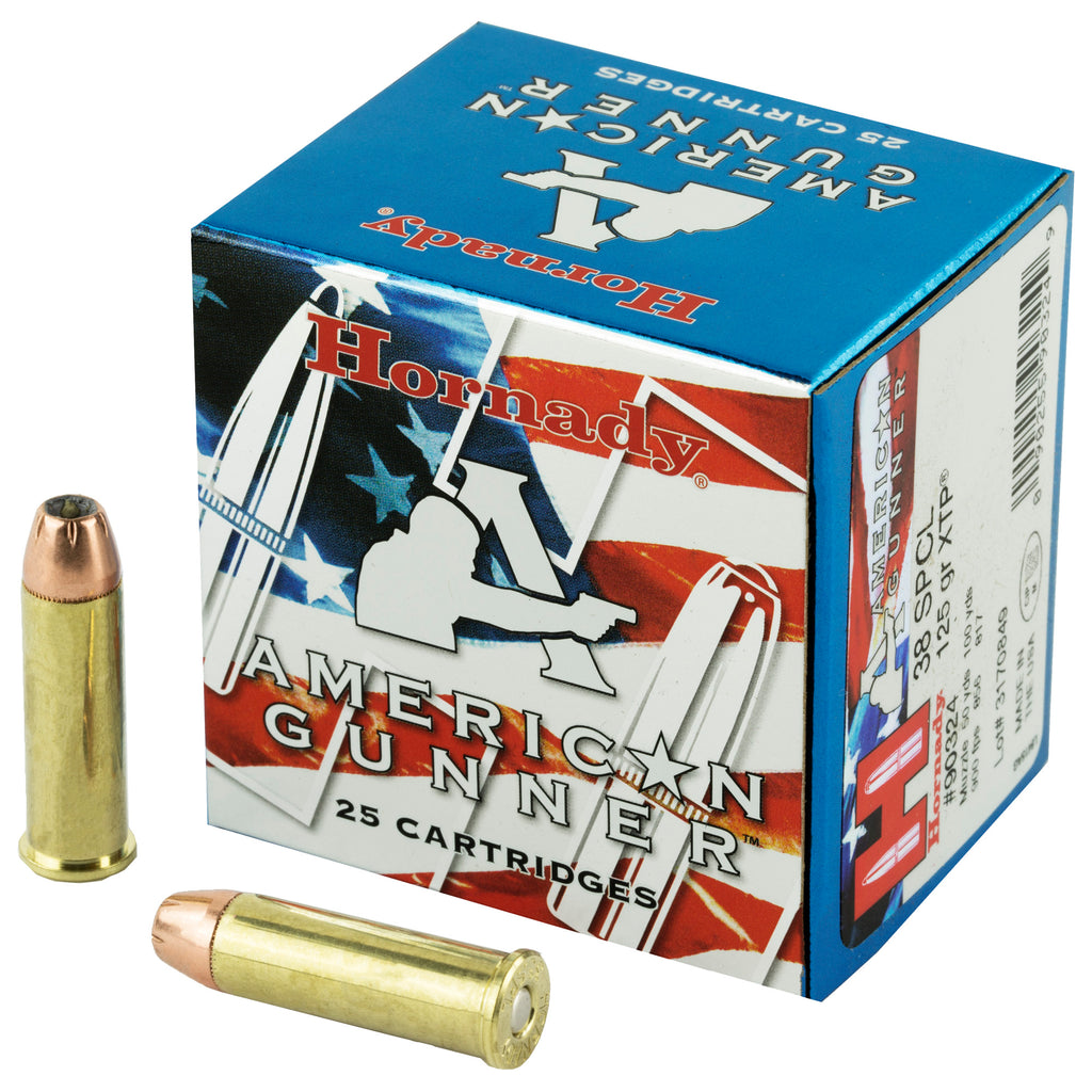 Hornady American Gunner 38 Special 125-Grain XTP Ammunition - Pack of 25 Rounds