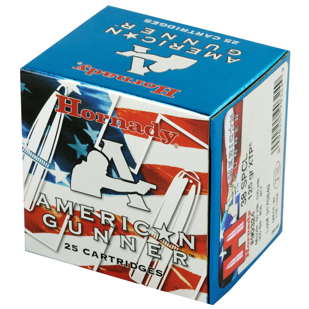 Hornady American Gunner 38 Special 125-Grain XTP Ammunition - Pack of 25 Rounds