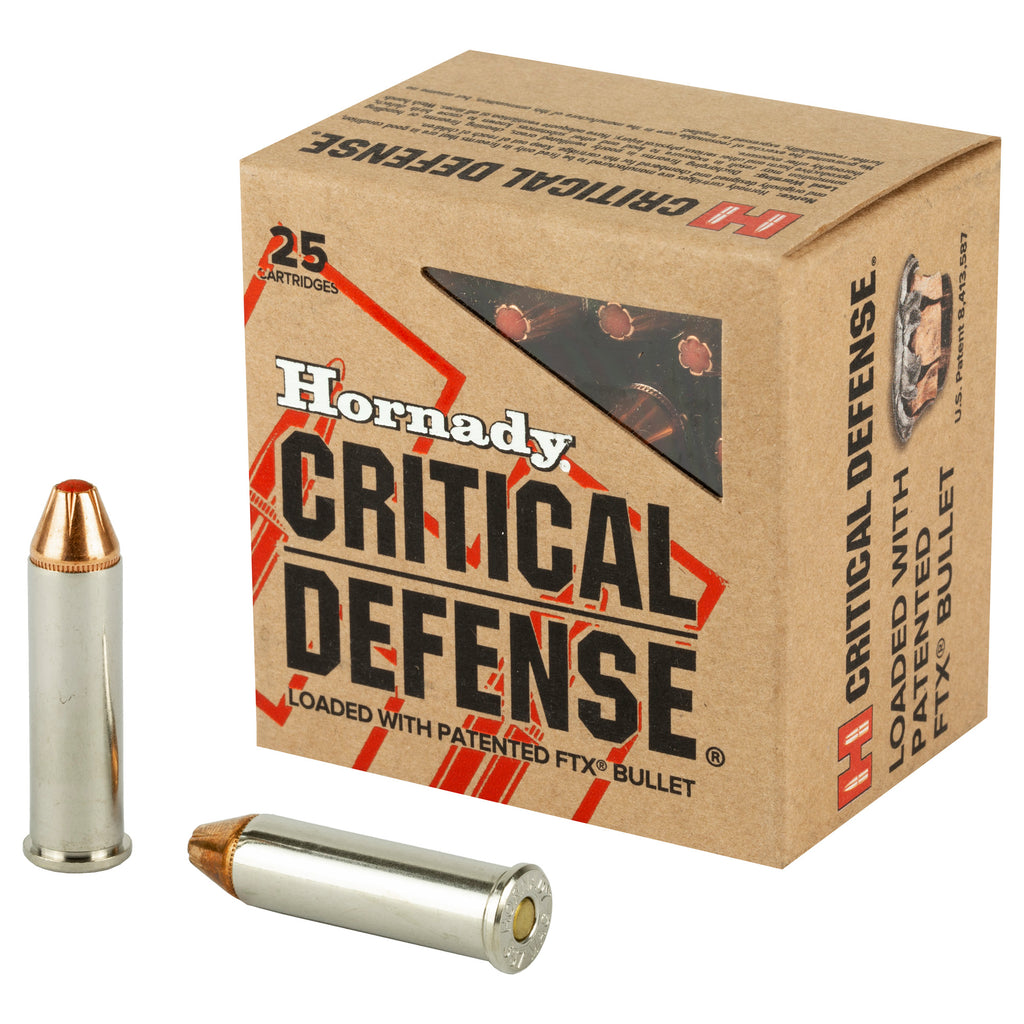 Hornady Critical Defense 357 Magnum 125 Grain Flex Tip Ammunition - 25 Rounds