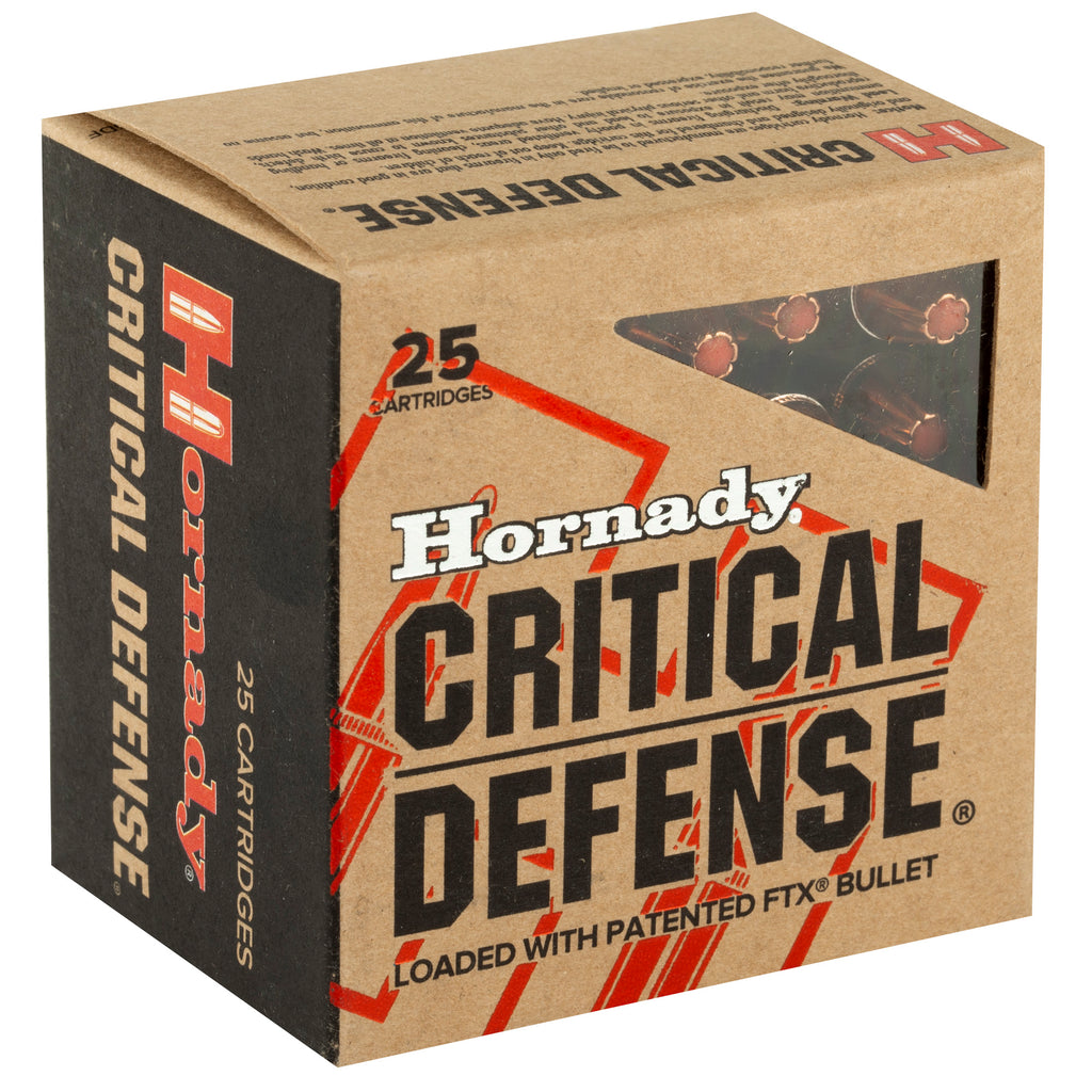Hornady Critical Defense 357 Magnum 125 Grain Flex Tip Ammunition - 25 Rounds