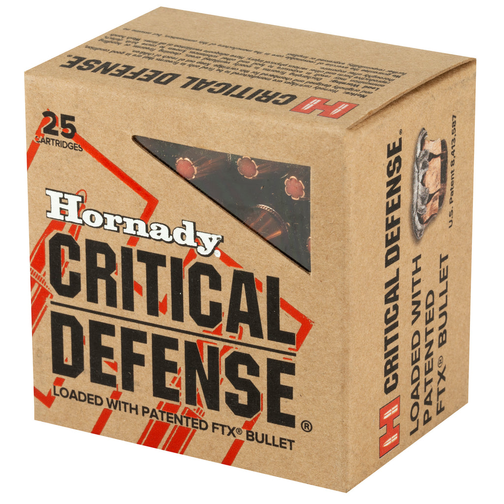 Hornady Critical Defense 357 Magnum 125 Grain Flex Tip Ammunition - 25 Rounds