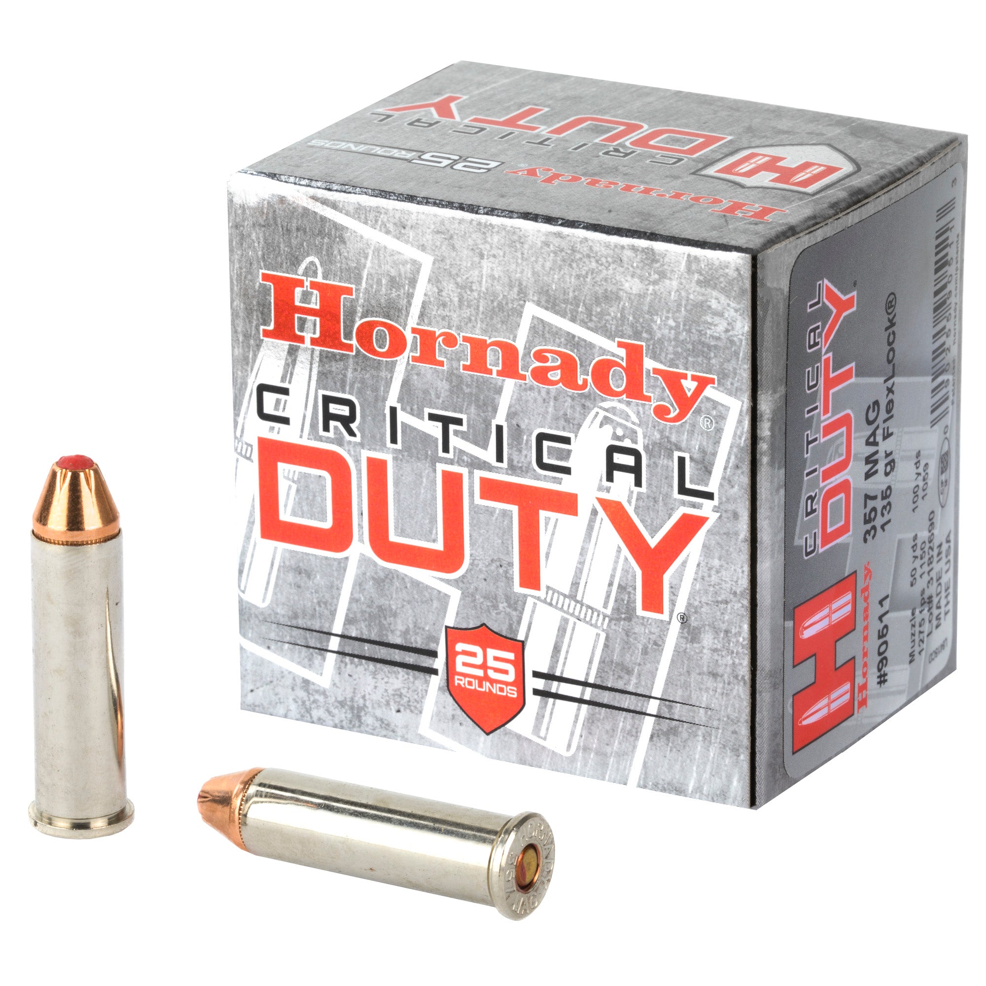 Hornady Critical Duty 357 Magnum 135 Grain FlexLock Duty Ammunition (25 Rounds per Box)