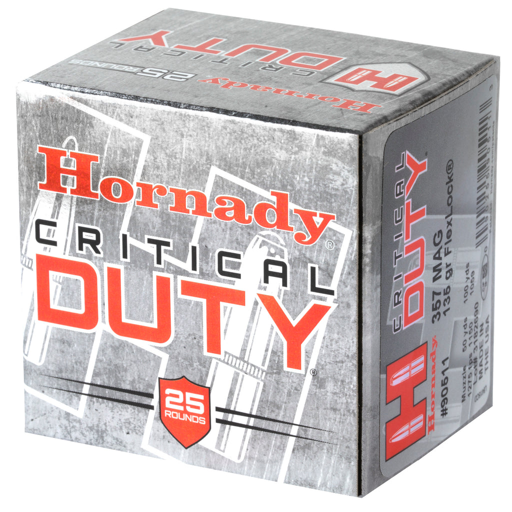 Hornady Critical Duty 357 Magnum 135 Grain FlexLock Duty Ammunition (25 Rounds per Box)