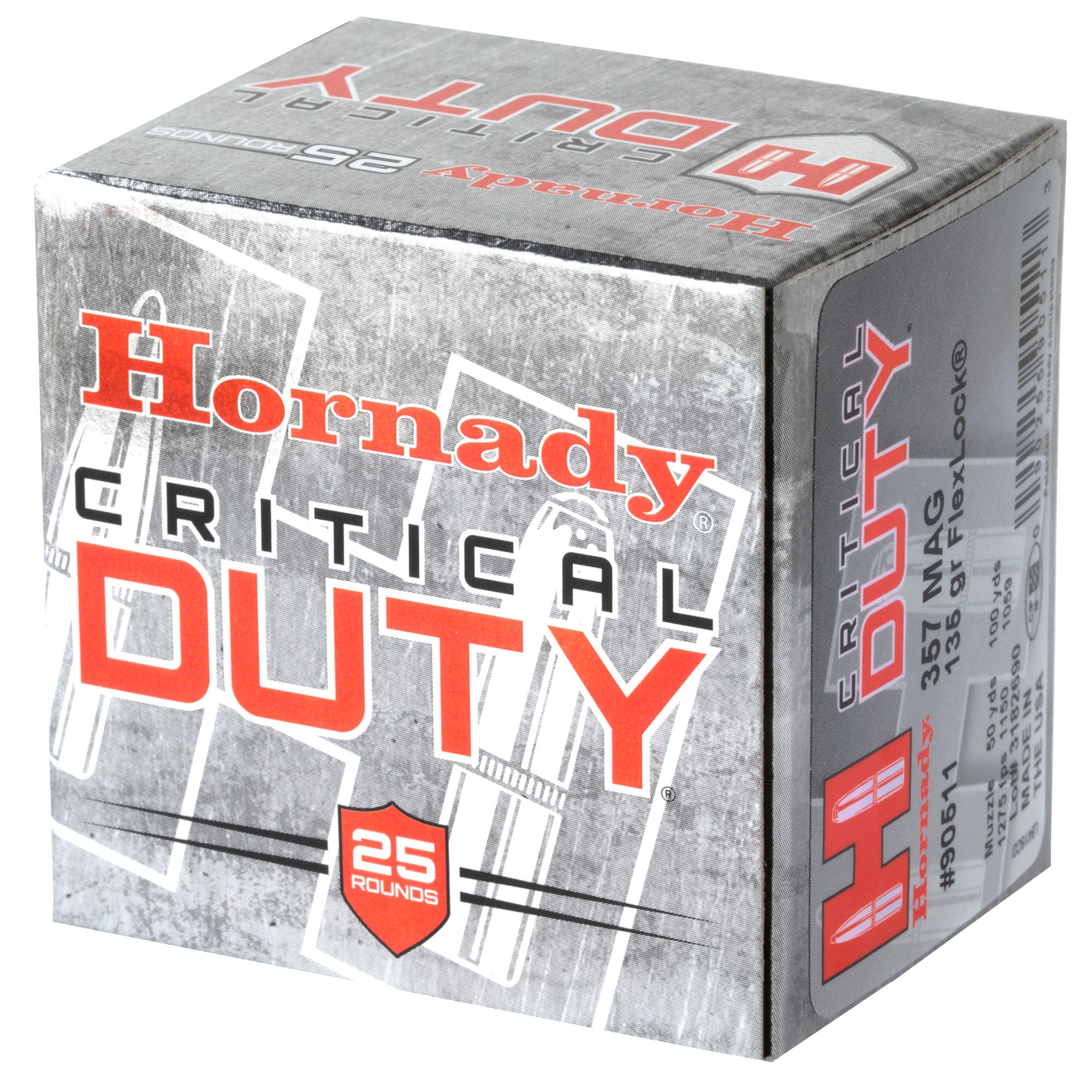 Hornady Critical Duty 357 Magnum 135 Grain FlexLock Duty Ammunition (25 Rounds per Box)