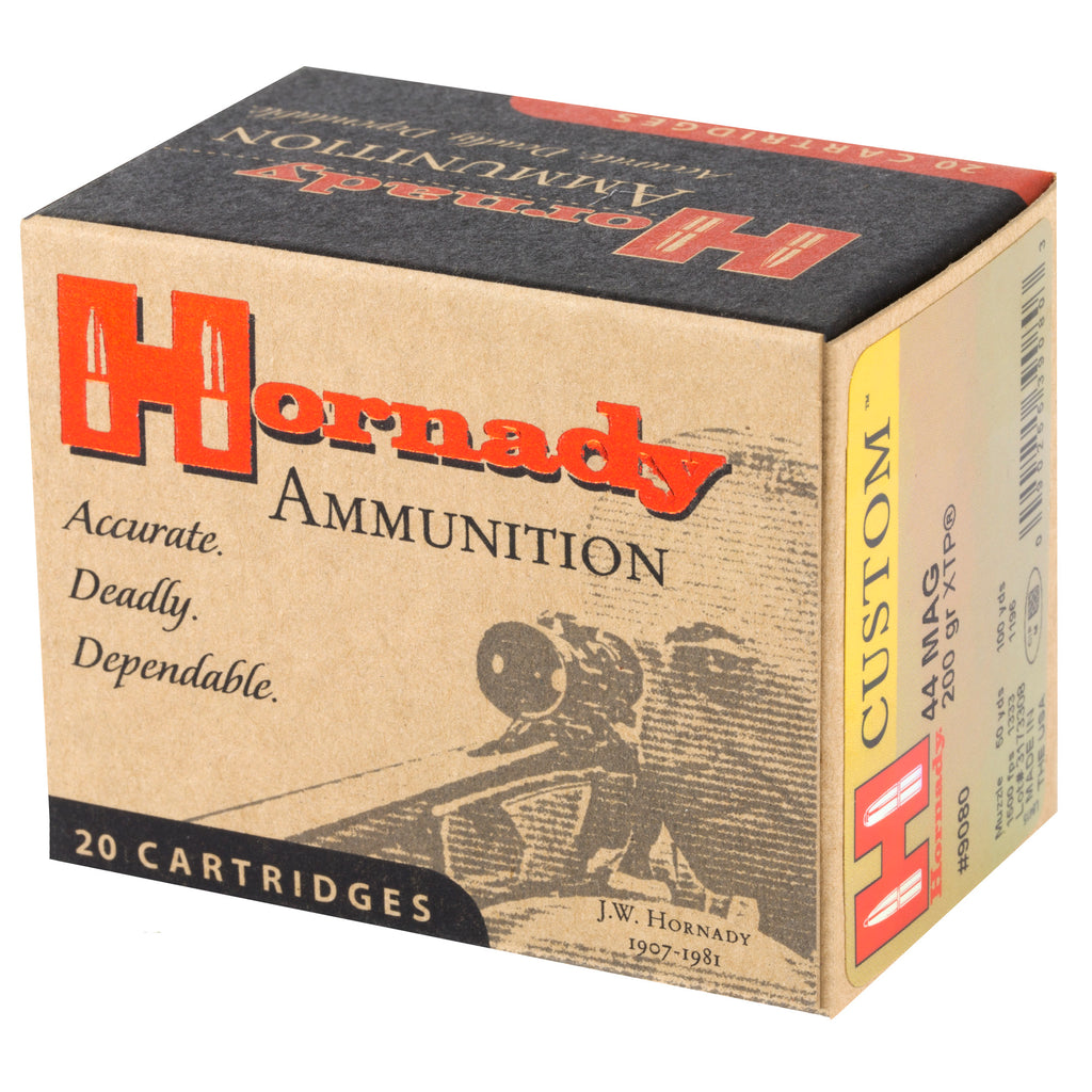 Hornady Custom 44 Magnum 200 Grain XTP Pistol Ammunition (20 Rounds)