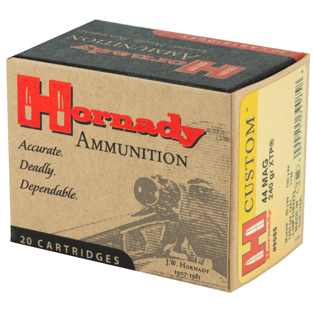 Hornady Custom 44 Magnum 240-Grain XTP Pistol Ammunition - 20 Rounds