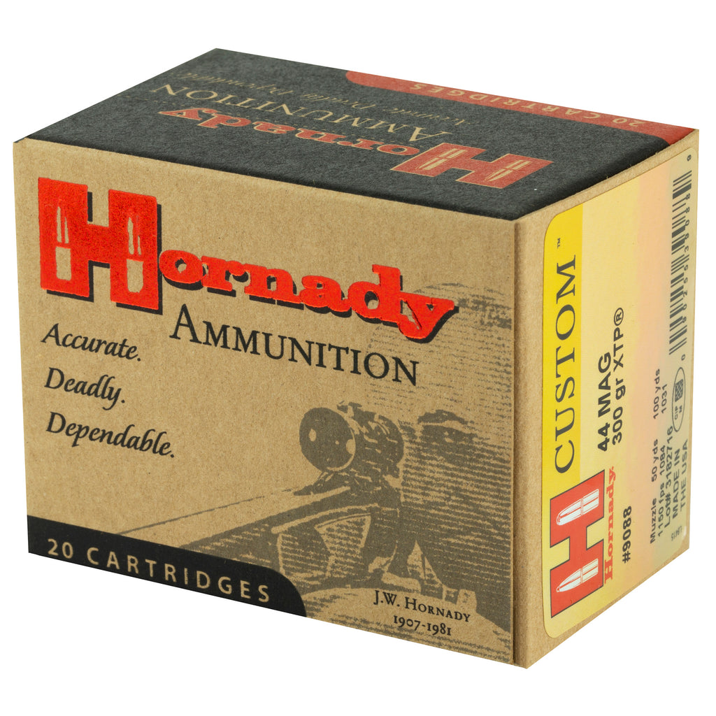 Hornady Custom 44 Magnum 300-Grain XTP Pistol Ammunition - 20 Rounds