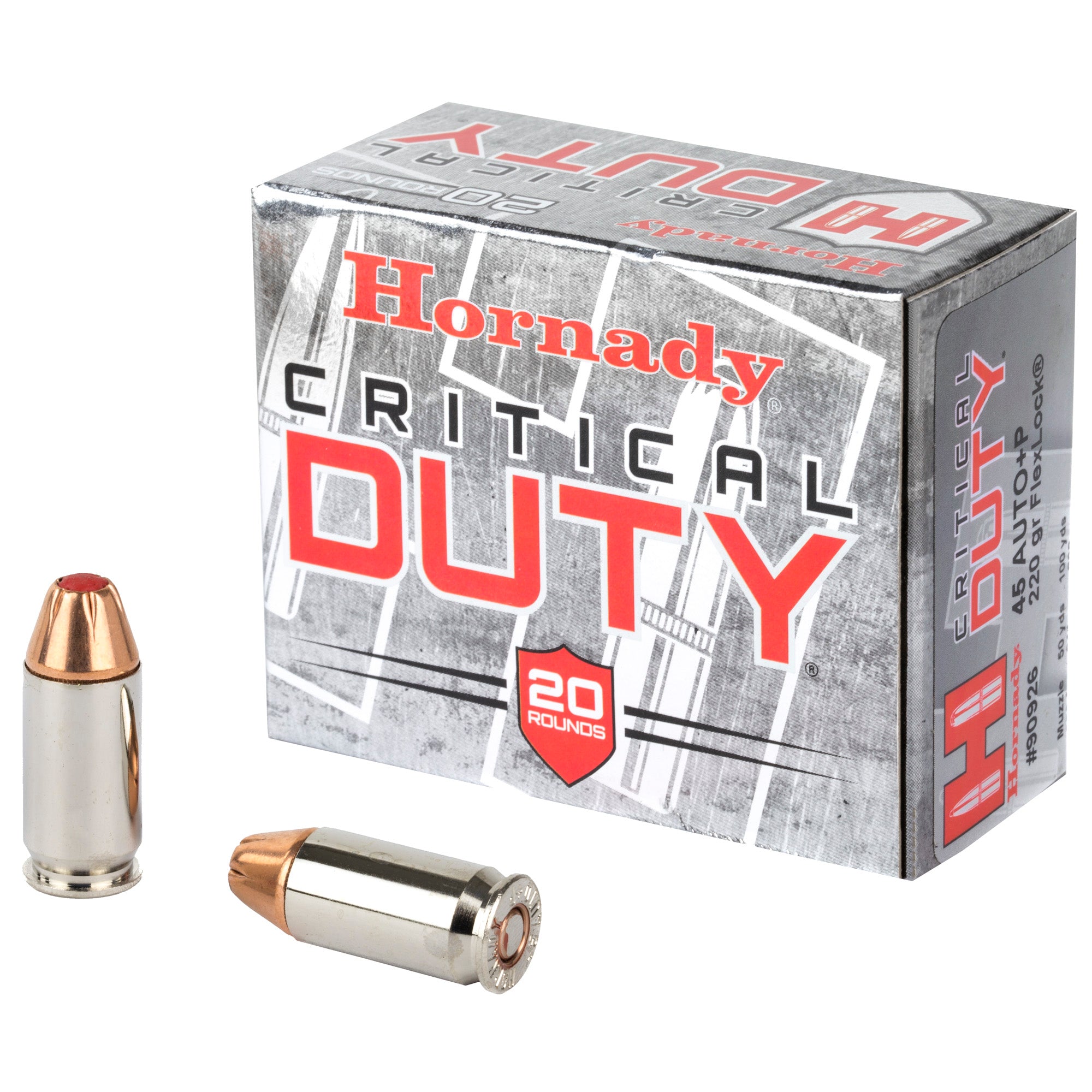 Hornady Critical Duty 45 ACP +P 220 Grain FlexLock Duty Ammunition (20 Rounds per Box)