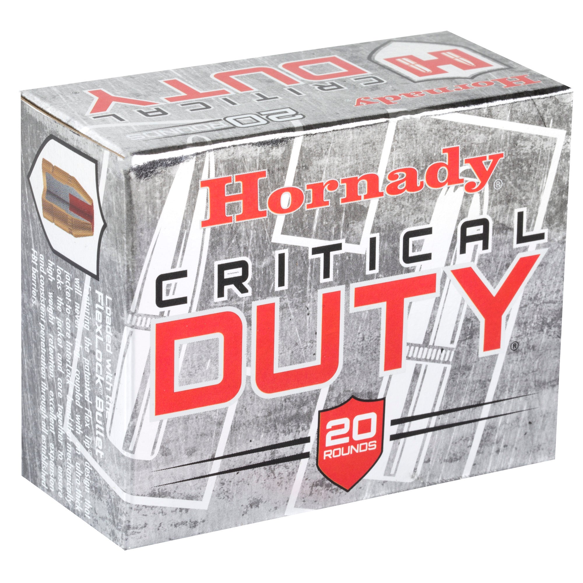 Hornady Critical Duty 45 ACP +P 220 Grain FlexLock Duty Ammunition (20 Rounds per Box)