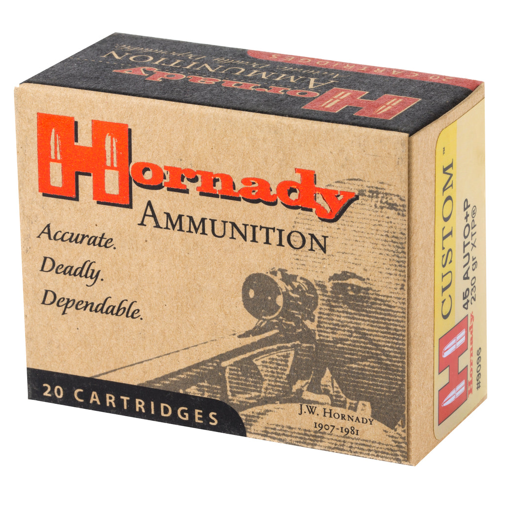 Hornady Custom 45 ACP +P 230 Grain XTP Pistol Ammunition – High Accuracy & Power