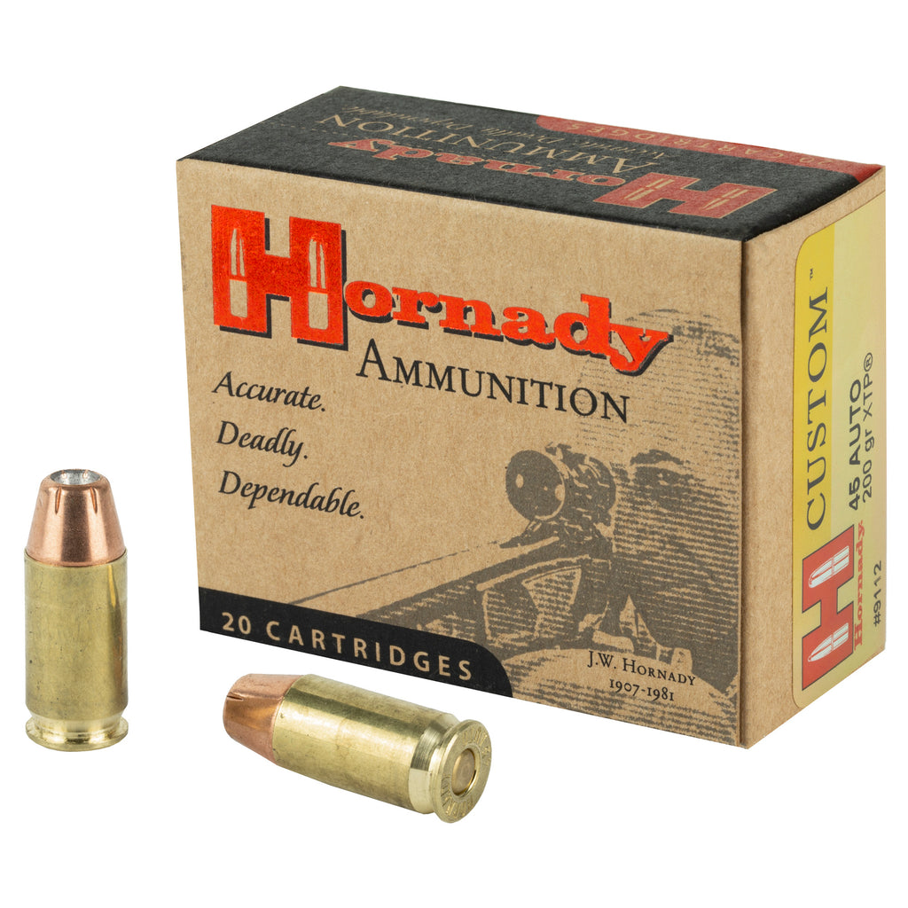 Hornady Custom 45 ACP 200-Grain XTP Pistol Ammunition - 20 Rounds