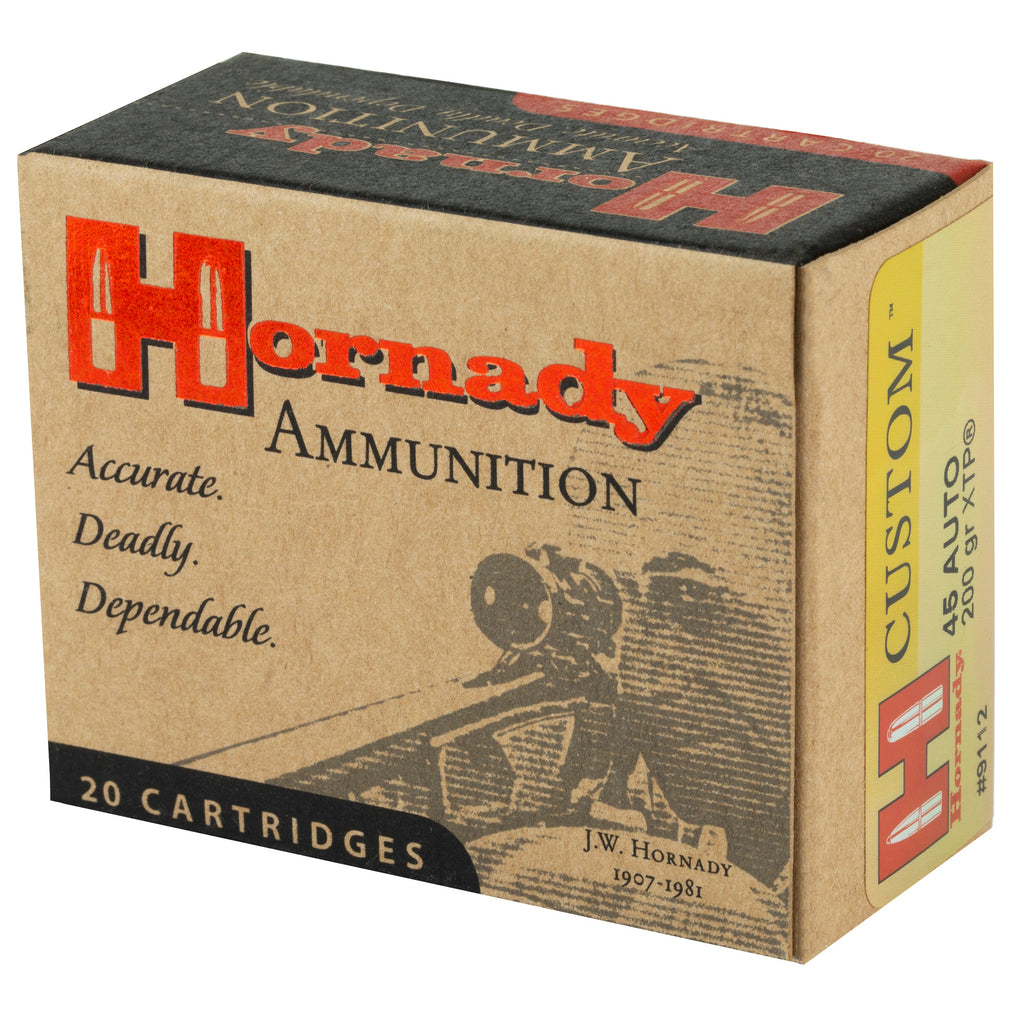 Hornady Custom 45 ACP 200-Grain XTP Pistol Ammunition - 20 Rounds