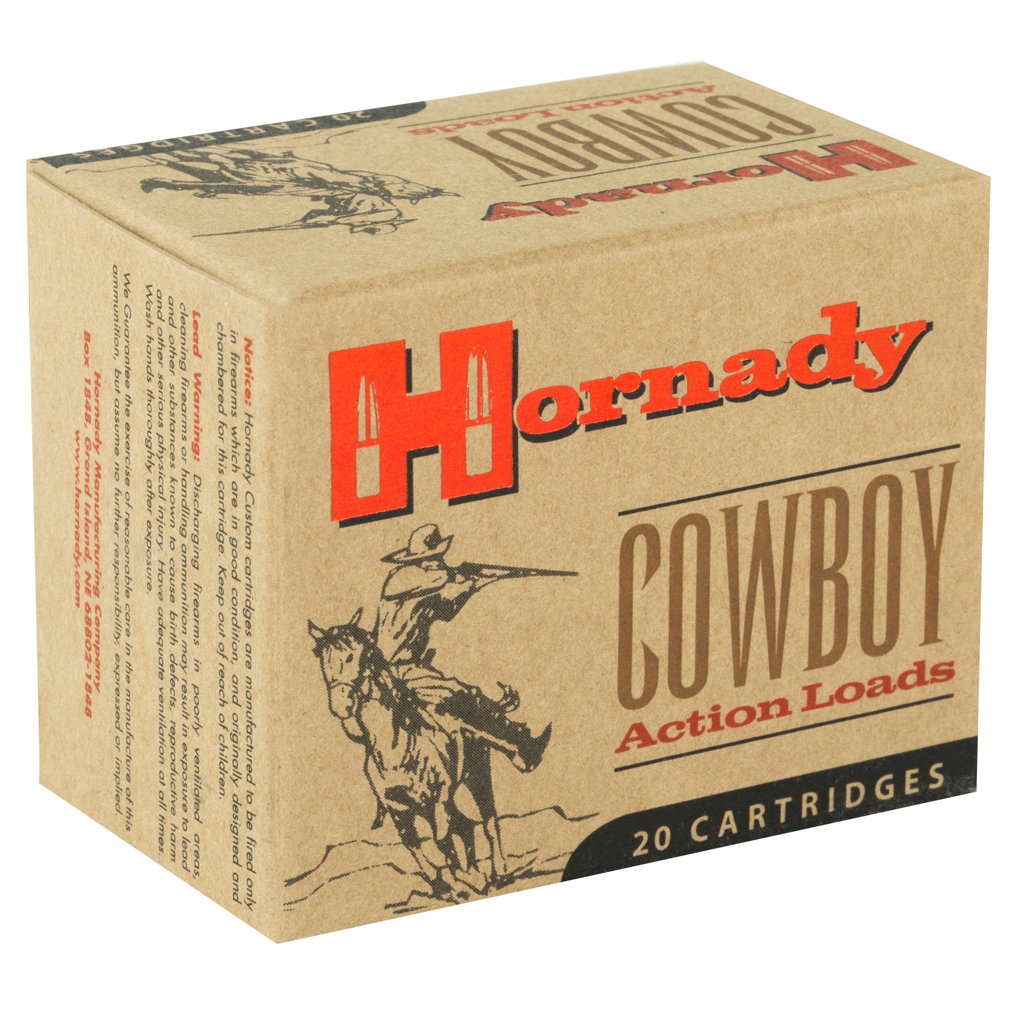 Hornady Custom 45 Colt Lead Flat Nose Ammunition - 255 Grain, 20 Rounds per Box