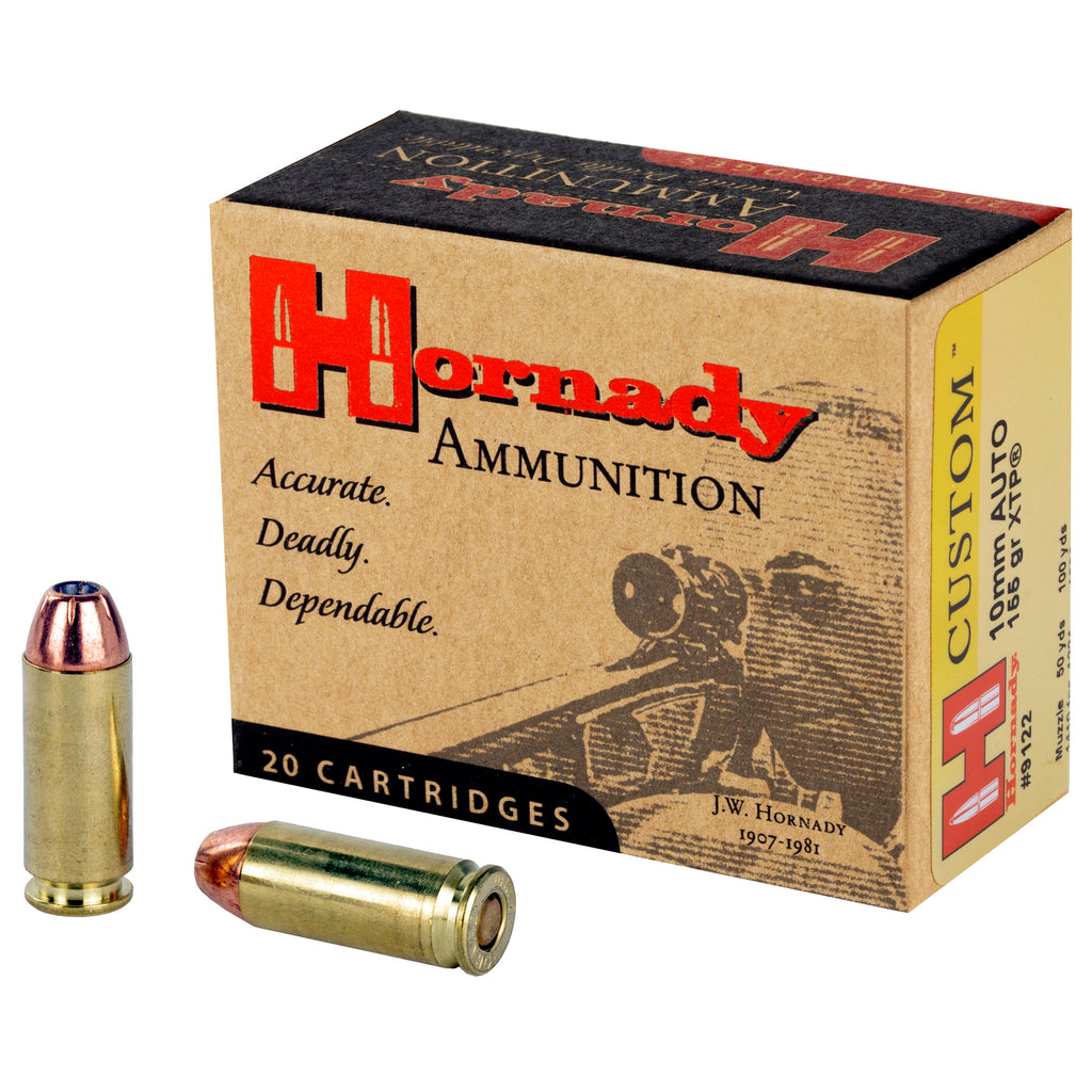 Hornady Custom 10mm 155-Grain XTP Pistol Ammunition - 20 Rounds