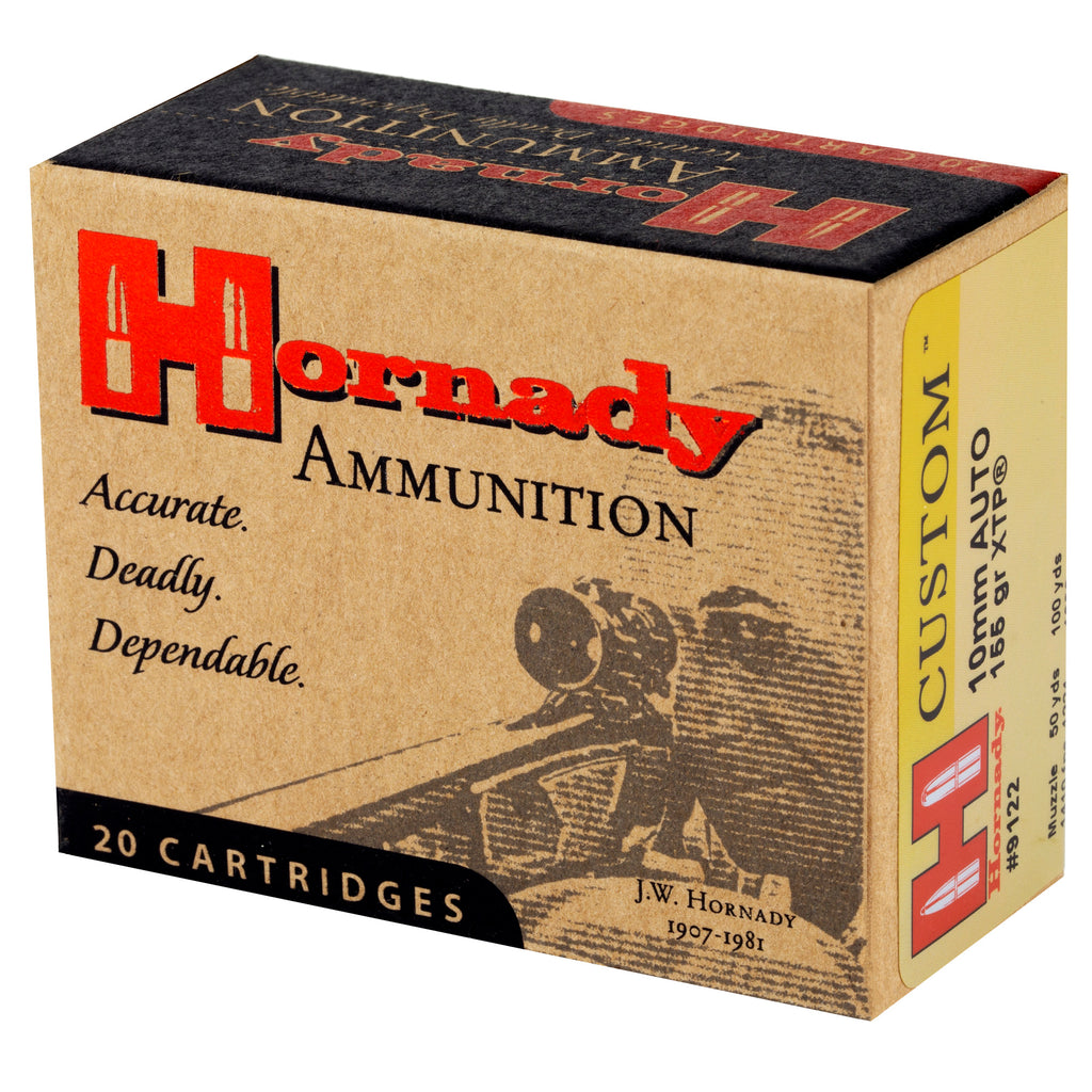 Hornady Custom 10mm 155-Grain XTP Pistol Ammunition - 20 Rounds