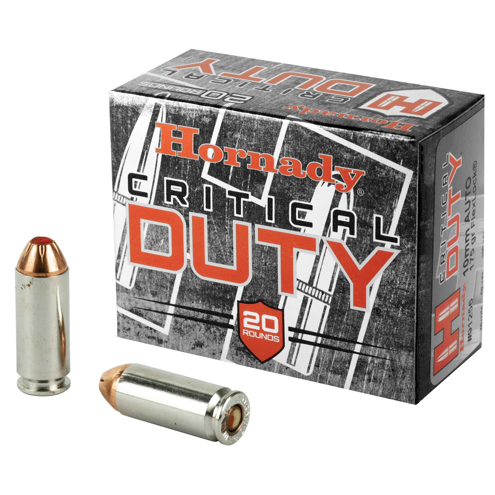 Hornady Critical Duty 10mm 175-Grain FlexLock Duty Ammunition - 20 Rounds Per Box