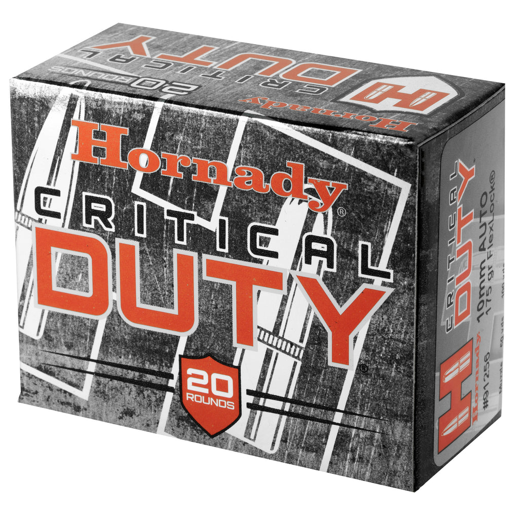 Hornady Critical Duty 10mm 175-Grain FlexLock Duty Ammunition - 20 Rounds Per Box