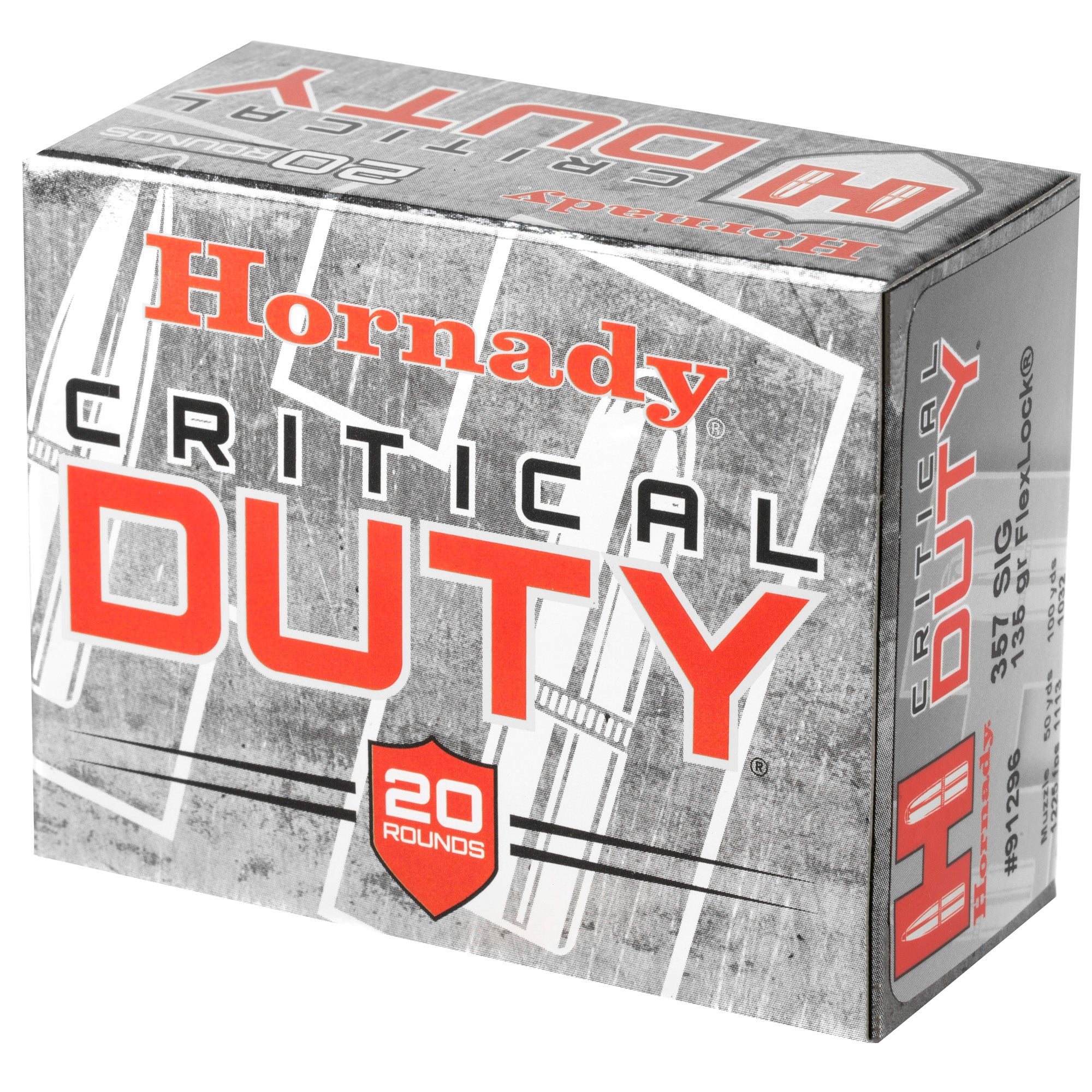 Hornady Critical Duty 357 Sig 135-Grain FlexLock Duty Ammunition - Full-Size Handgun Load for Personal Protection