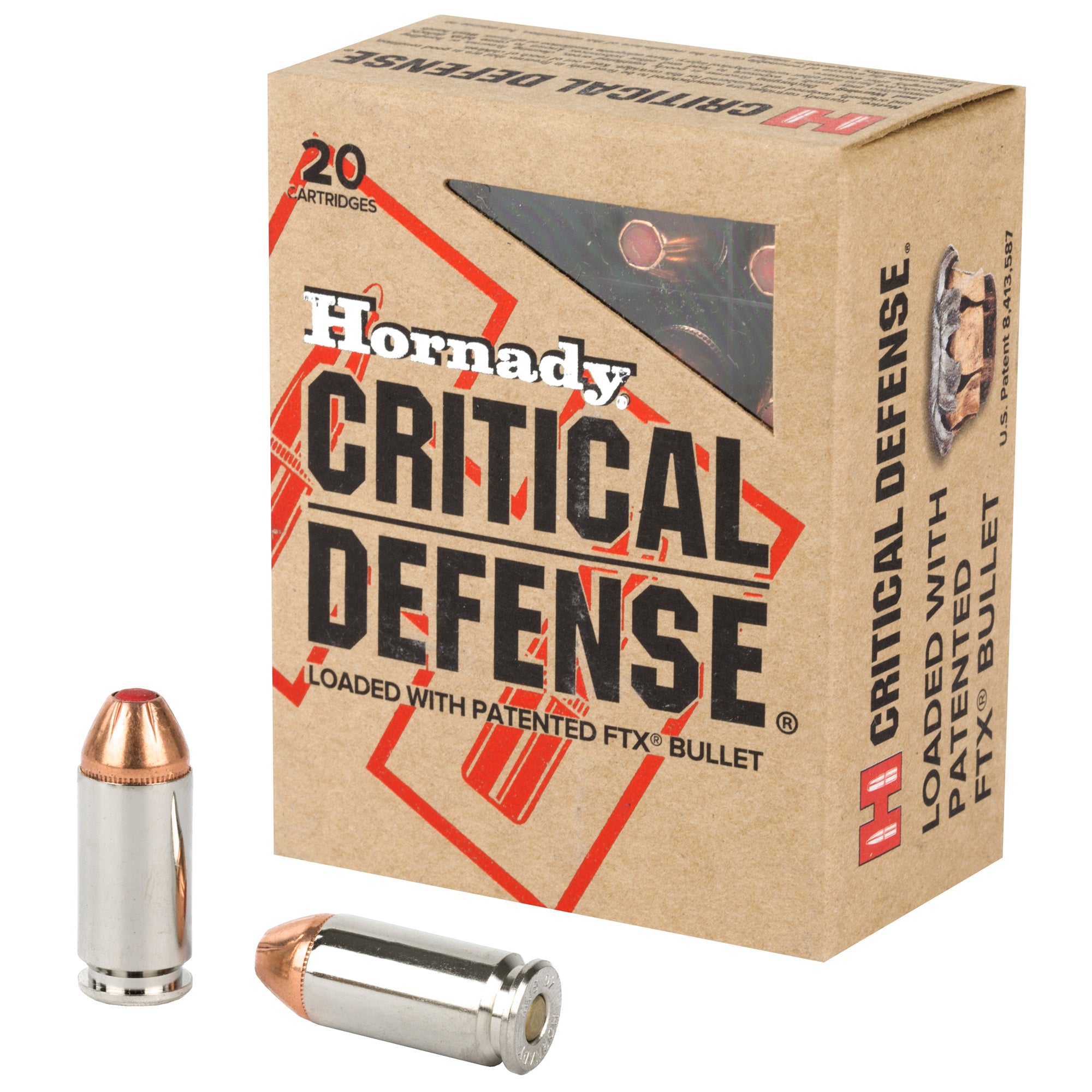 Hornady Critical Defense 40 S&W 165-Grain FlexTip Pistol Ammunition (20 Rounds)