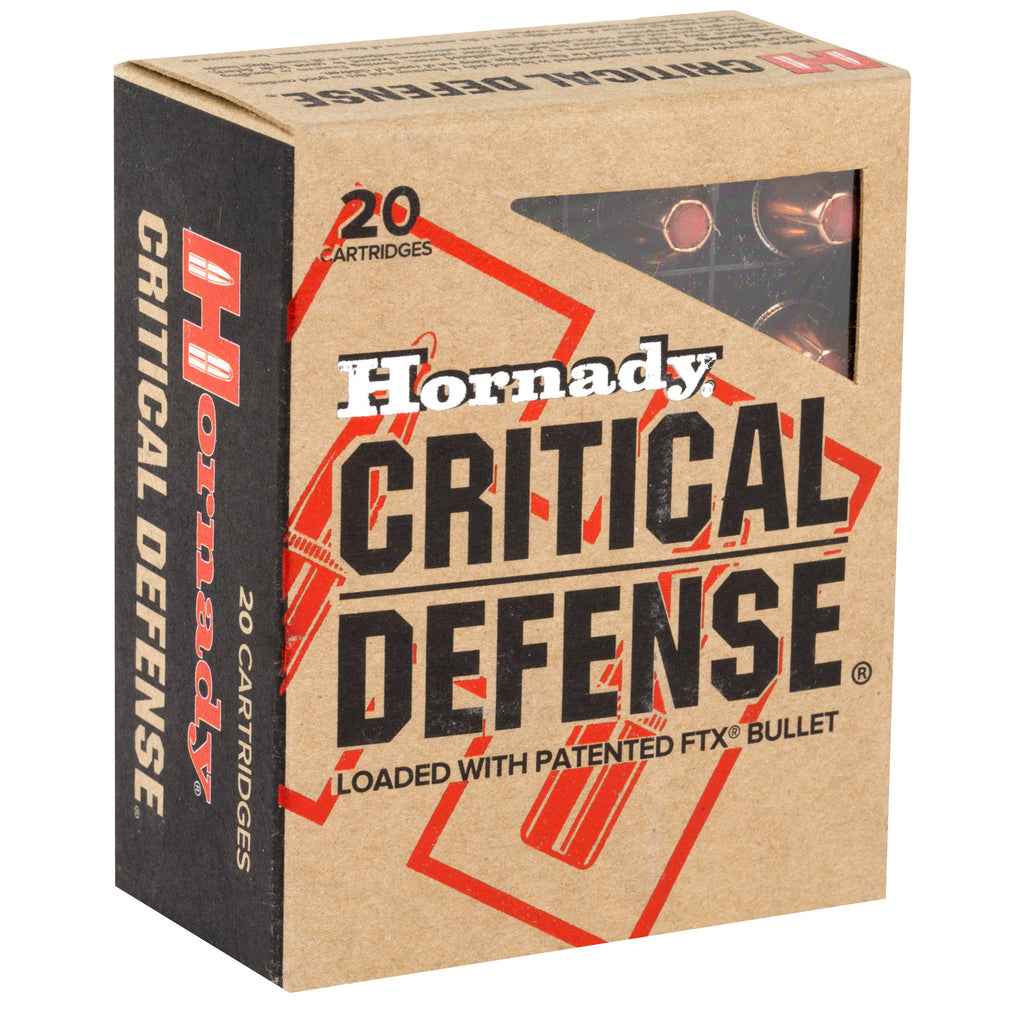 Hornady Critical Defense 40 S&W 165-Grain FlexTip Pistol Ammunition (20 Rounds)