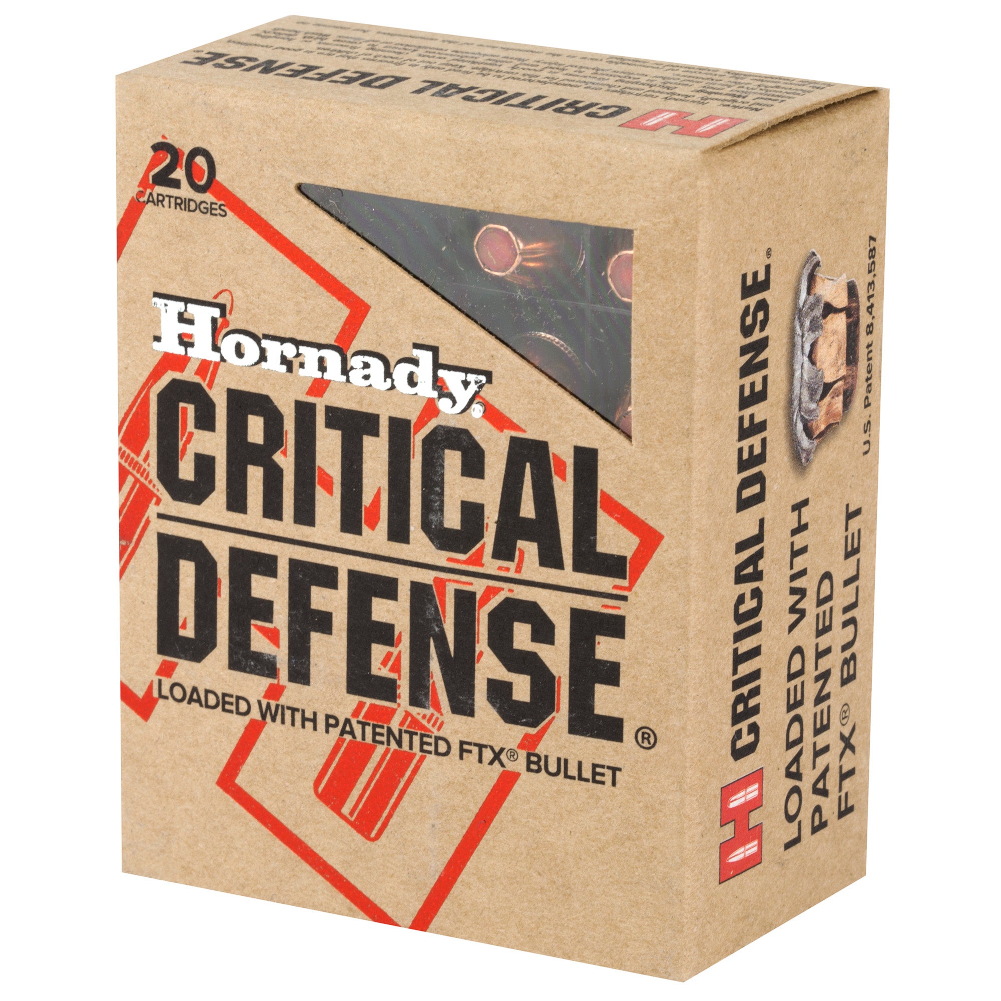 Hornady Critical Defense 40 S&W 165-Grain FlexTip Pistol Ammunition (20 Rounds)
