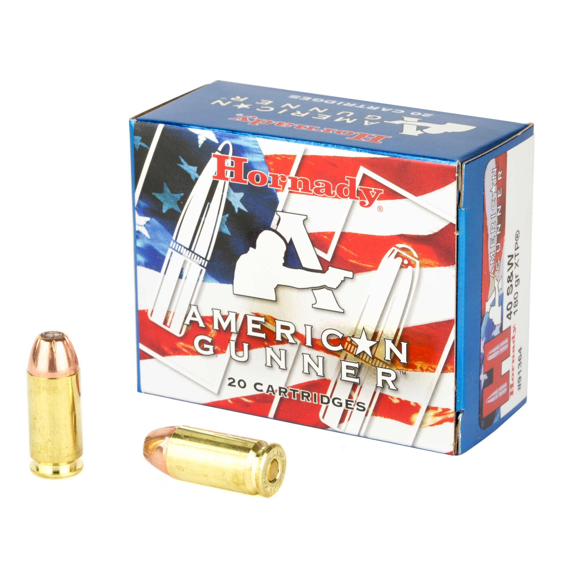 Hornady American Gunner 40 S&W 180-Grain XTP Ammunition, 20 Rounds per Box