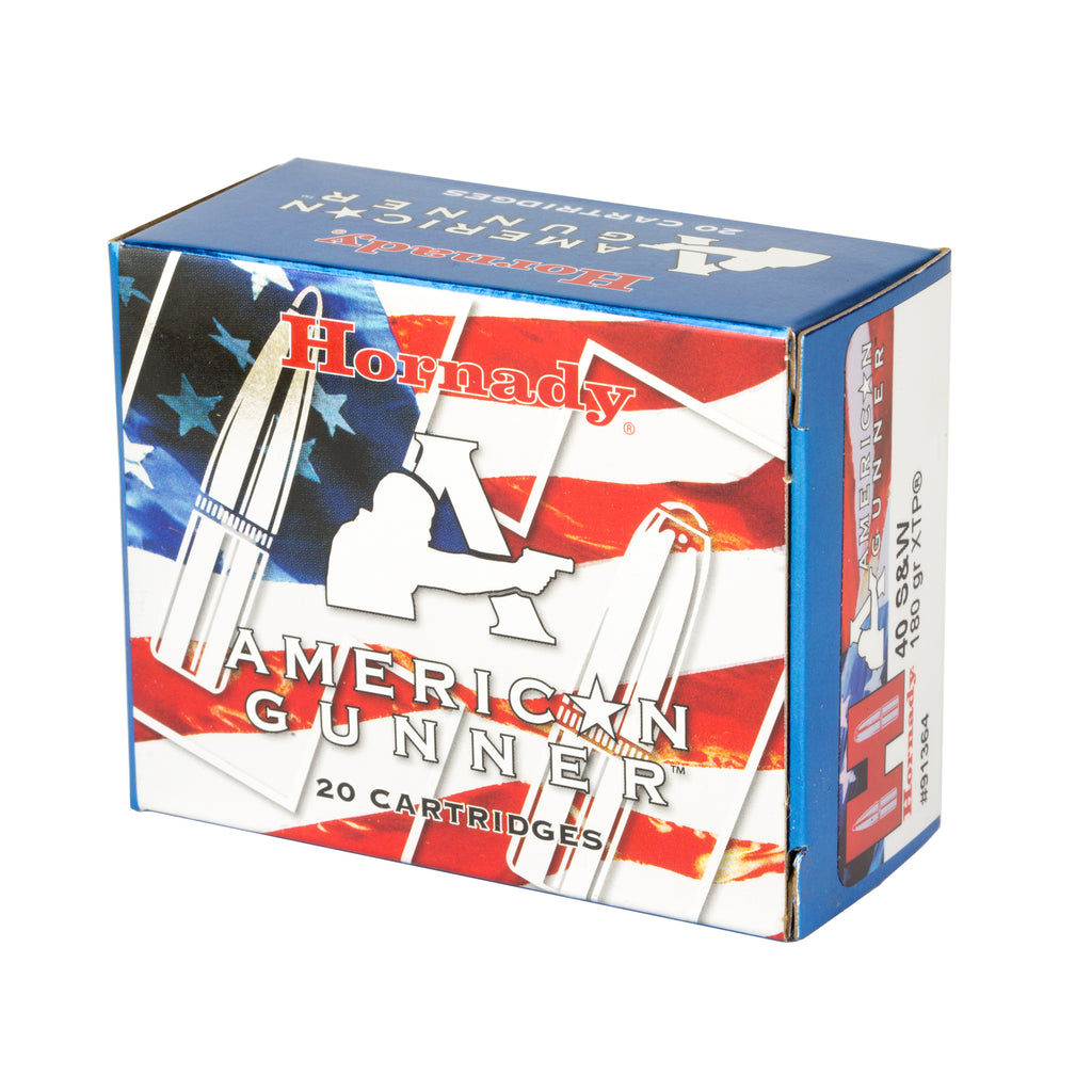 Hornady American Gunner 40 S&W 180-Grain XTP Ammunition, 20 Rounds per Box