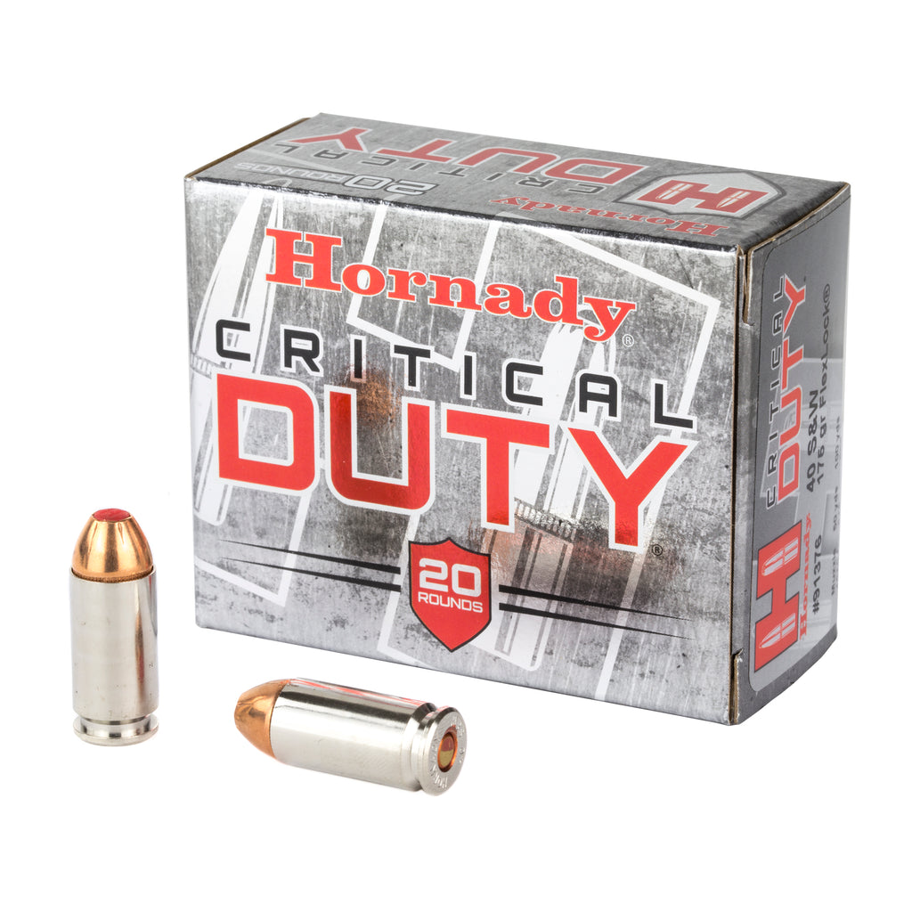 Hornady Critical Duty 40 S&W 175-Grain FlexLock Duty Ammunition - 20 Rounds