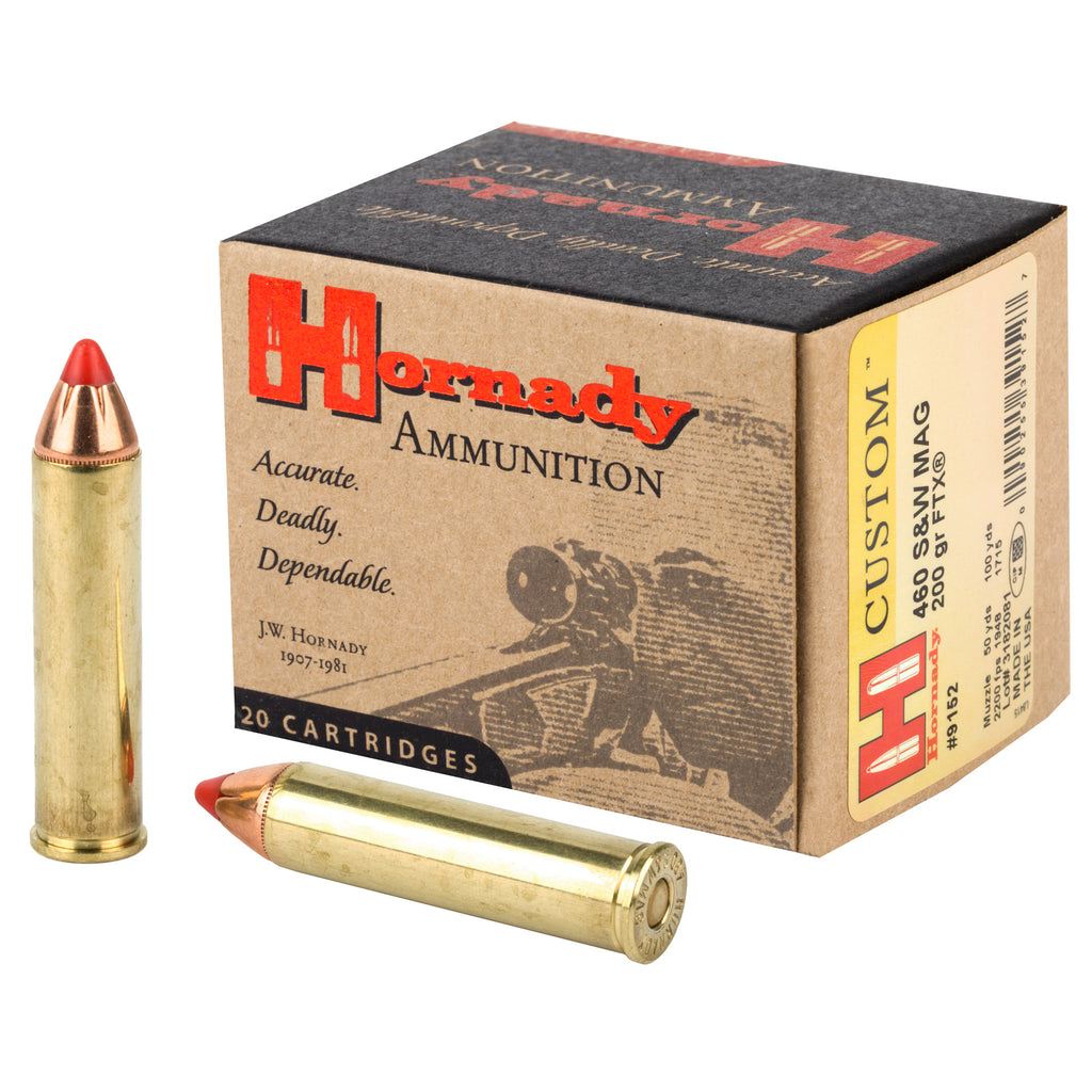 Hornady Custom 460 S&W 200-Grain FTX FlexTip Pistol Ammunition (20 Rounds)