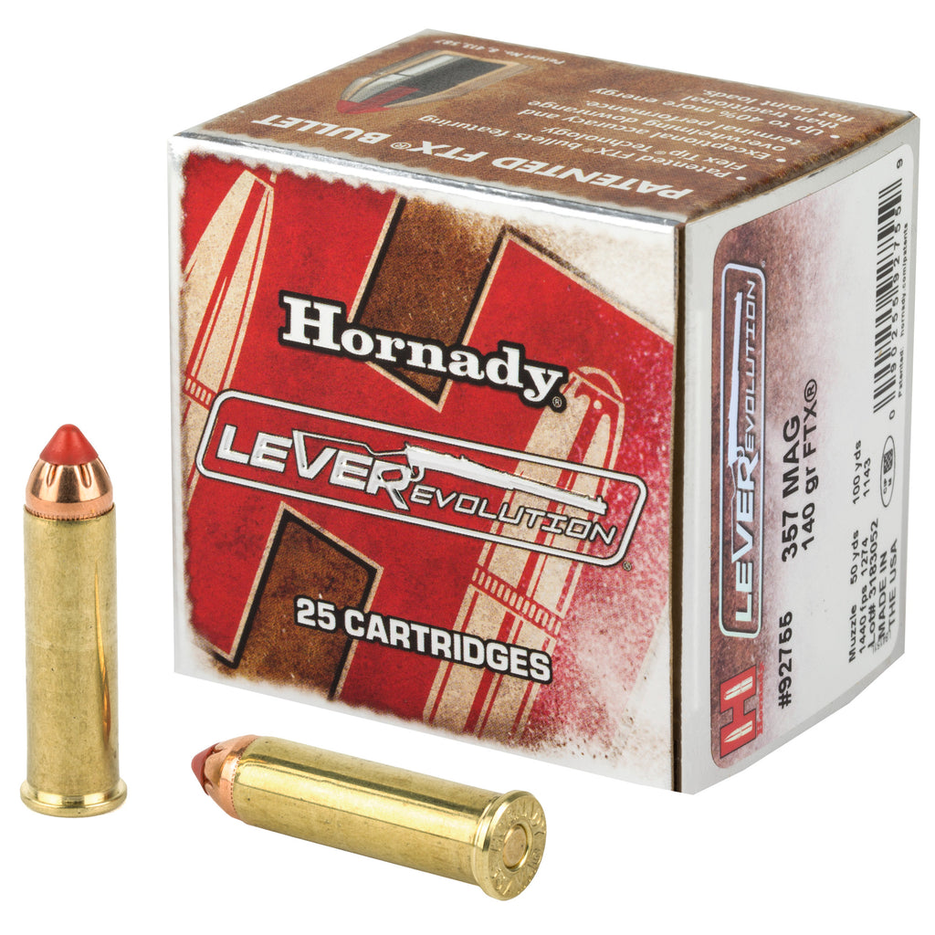 Hornady LeverEvolution .357 Magnum 140-Grain FlexTip Ammunition (25 Rounds)