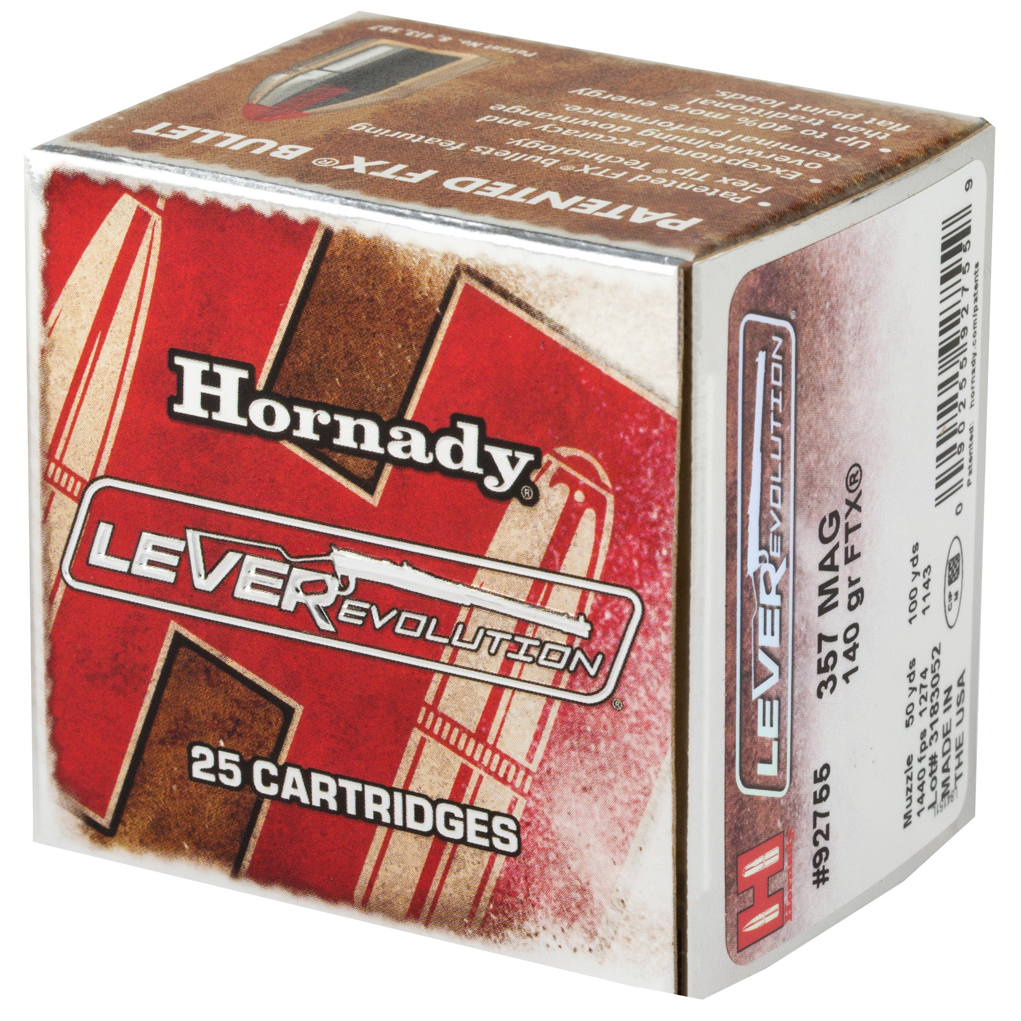 Hornady LeverEvolution .357 Magnum 140-Grain FlexTip Ammunition (25 Rounds)