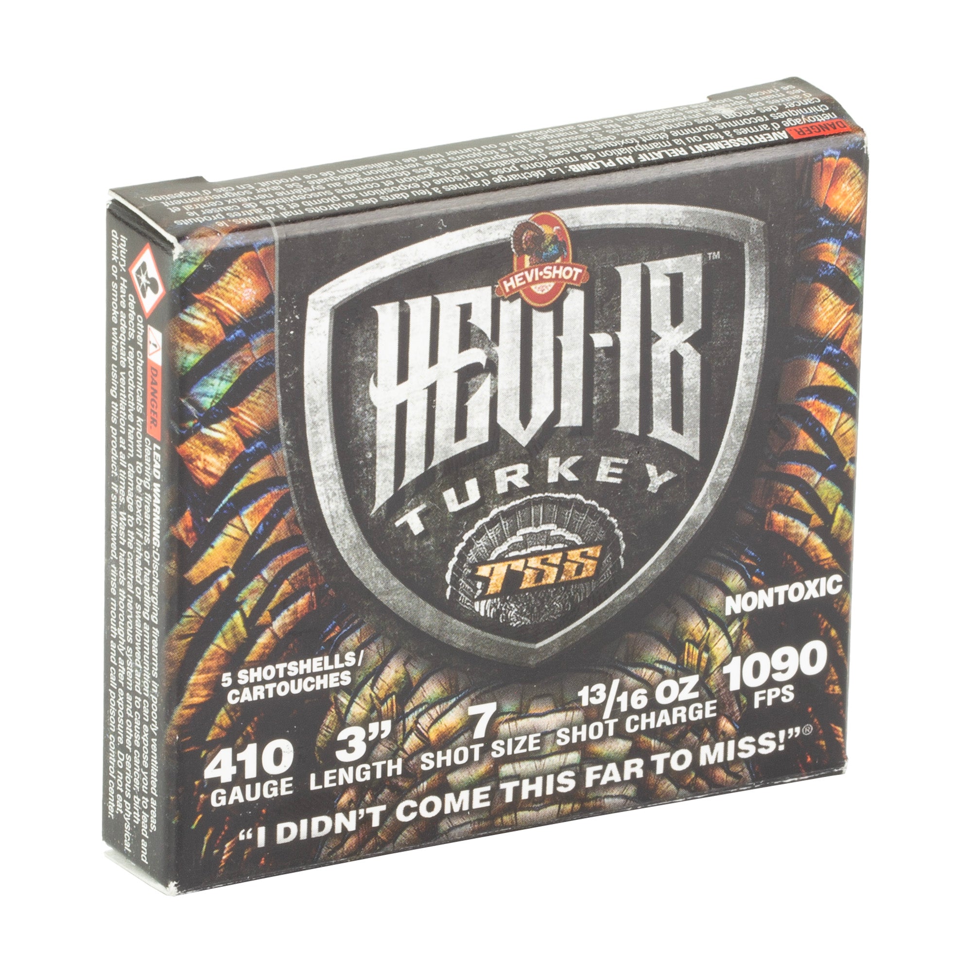 HEVI-Shot HEVI-18 TSS Turkey Shot - 13/16 oz, 18 g/cc Density, 410 Bore, #7, Pack of 5
