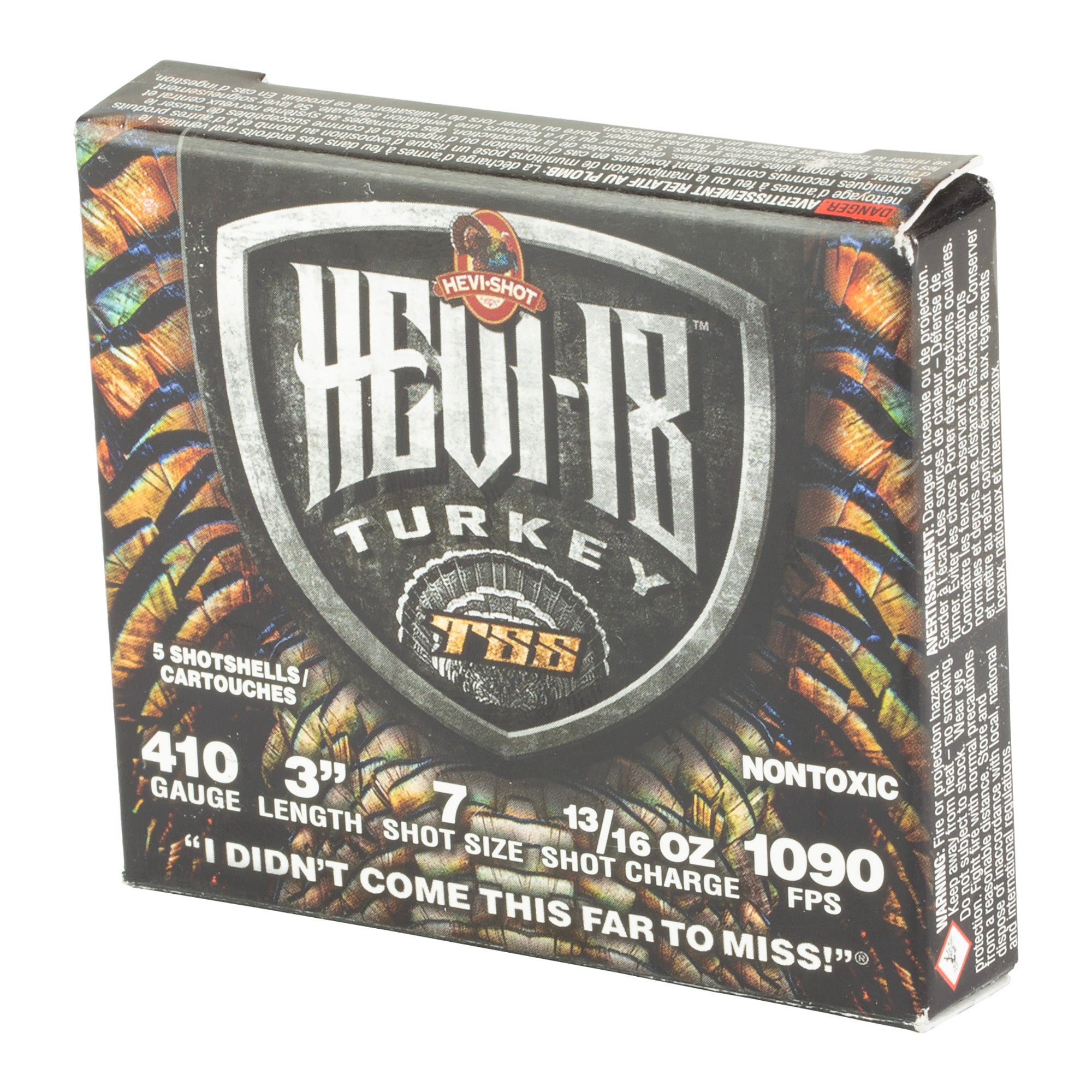 HEVI-Shot HEVI-18 TSS Turkey Shot - 13/16 oz, 18 g/cc Density, 410 Bore, #7, Pack of 5