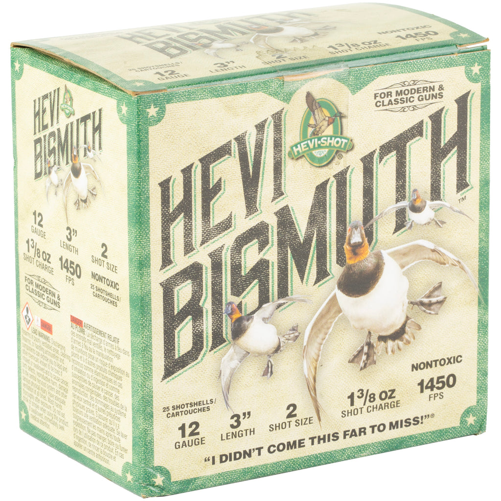 HEVI-Shot HEVI-Bismuth 12 Gauge 3-inch #2 Waterfowl Shot – 1 3/8 oz, Pack of 25