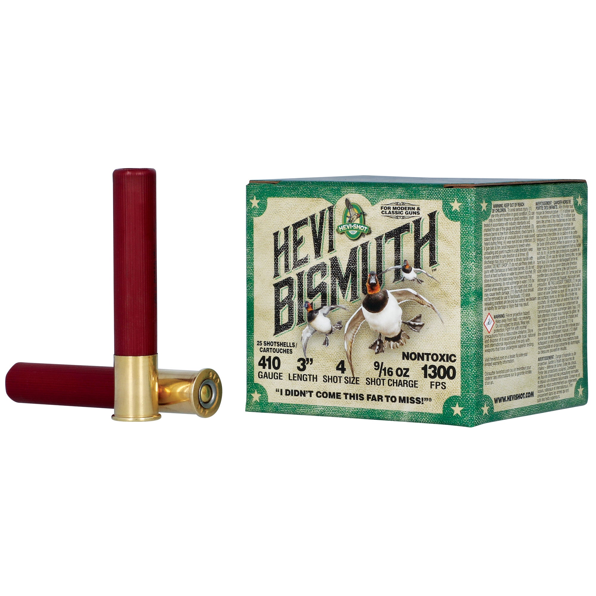 HEVI-Shot HEVI Bismuth 410 Bore 3 #4 Waterfowl Shells – 25 Rounds per Box