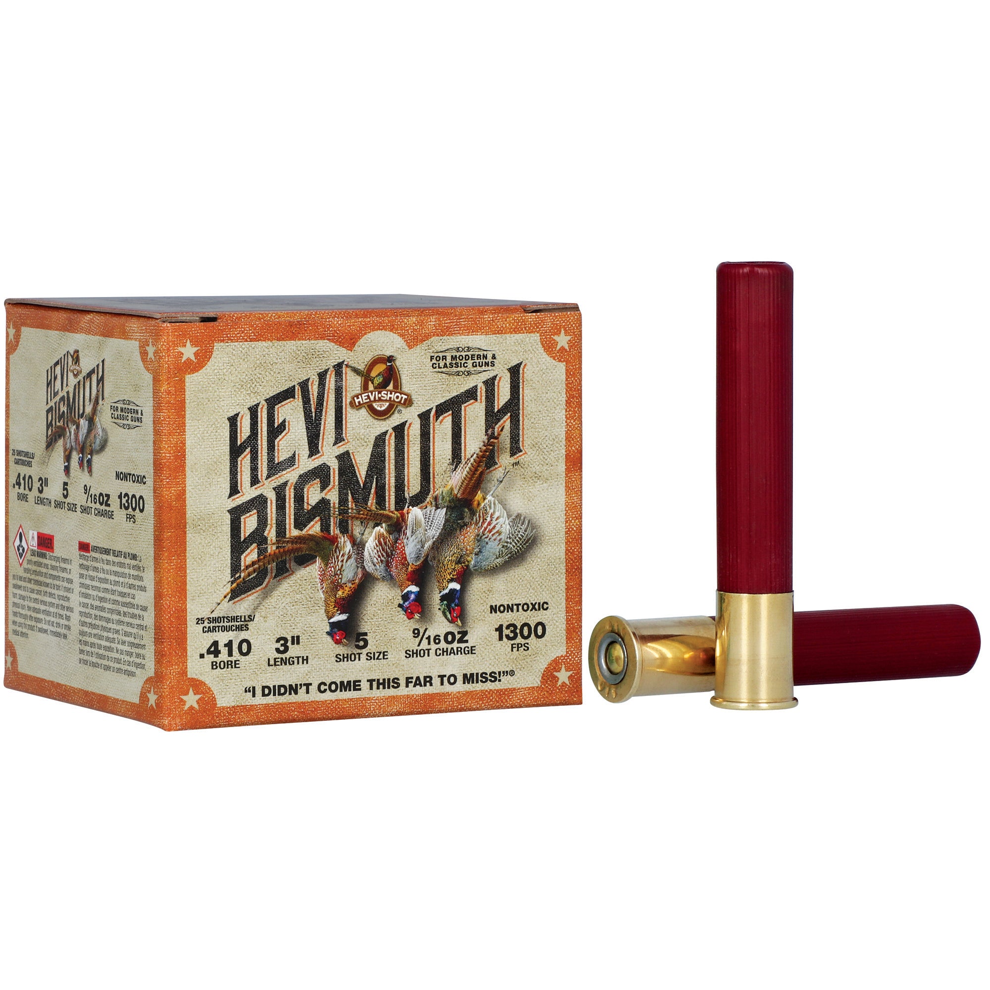 HEVI-Shot Hevi-Bismuth Upland 410 Bore 3-inch #5 Steel Shot - 25 Rounds per Box