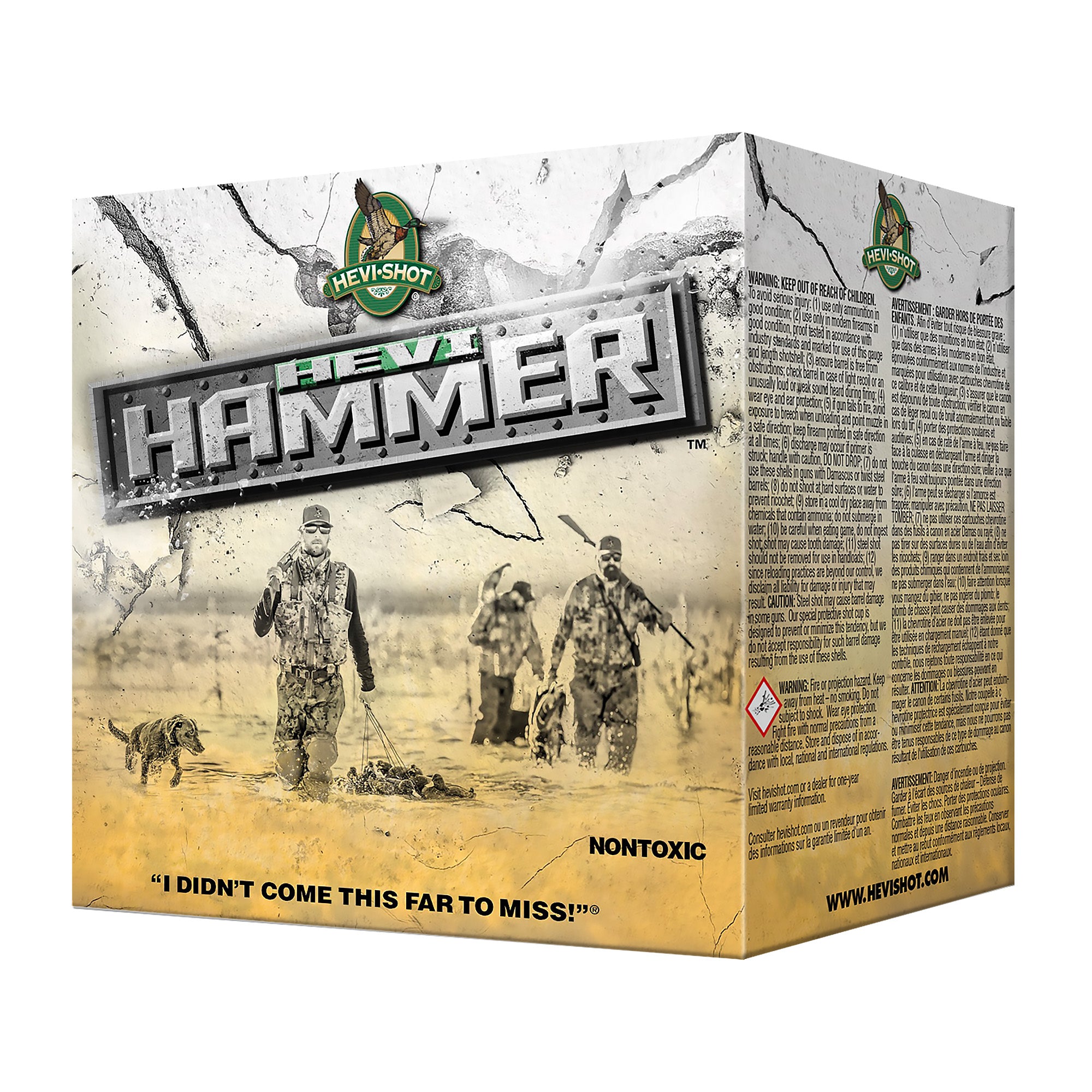 HEVI-Shot HEVI Hammer 12 Gauge 3B #2 Waterfowl Shot - 1 1/4 oz, 25 Rounds per Box