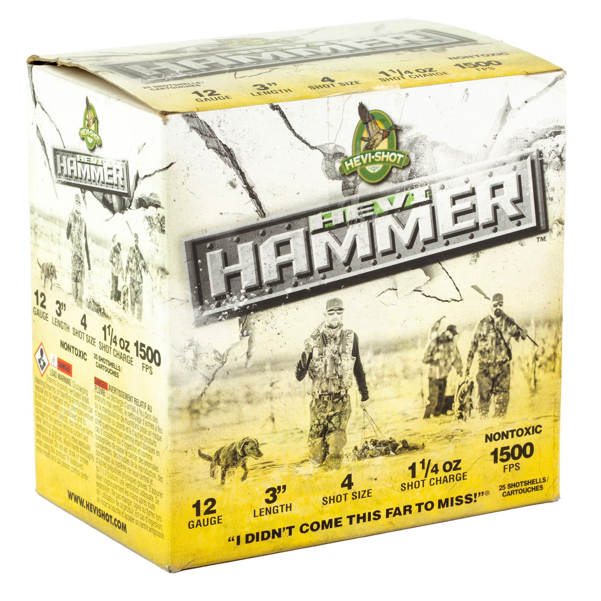 HEVI-Shot HEVI Hammer 12 Gauge Waterfowl Shot, 1 1/4 oz #4 - 25/250