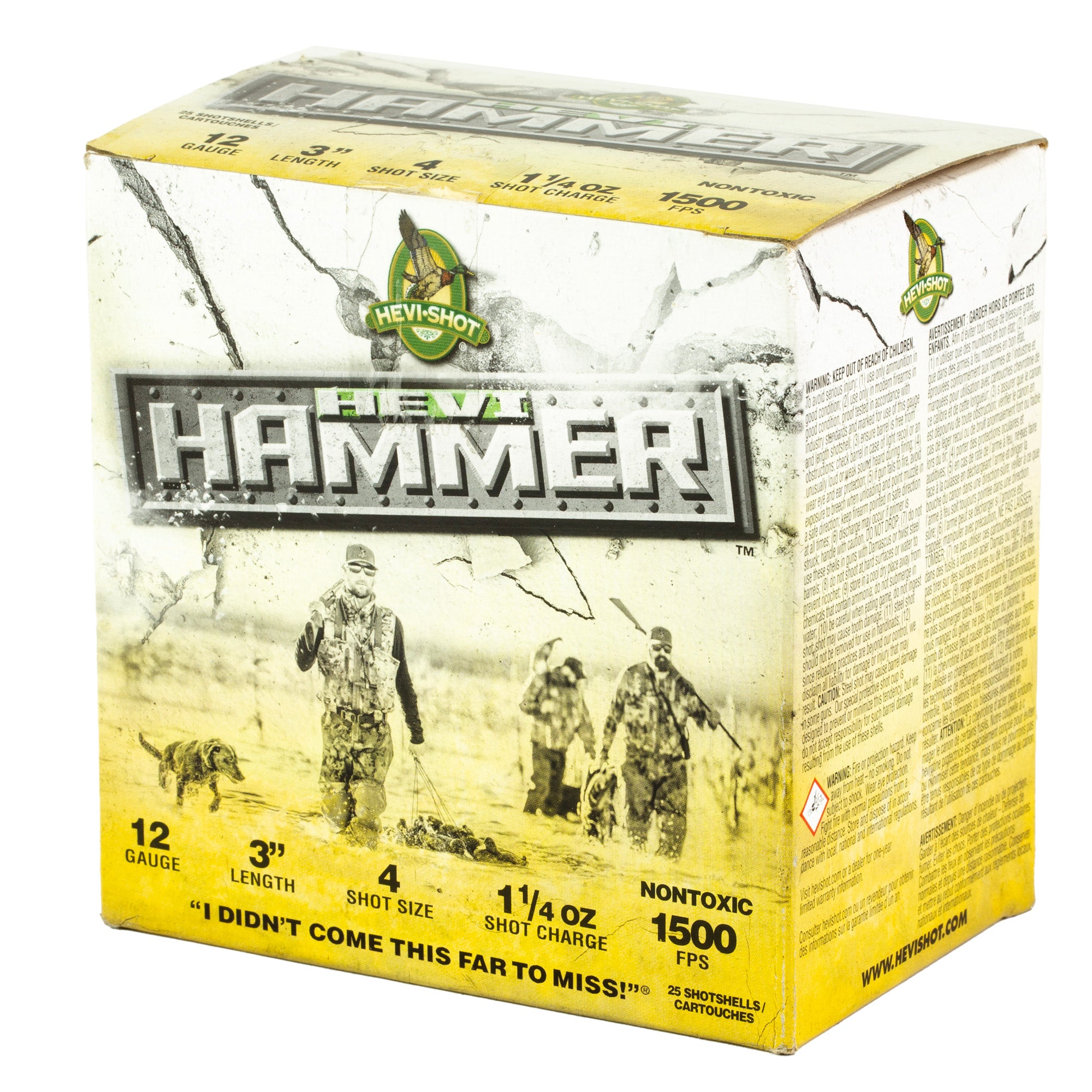 HEVI-Shot HEVI Hammer 12 Gauge Waterfowl Shot, 1 1/4 oz #4 - 25/250