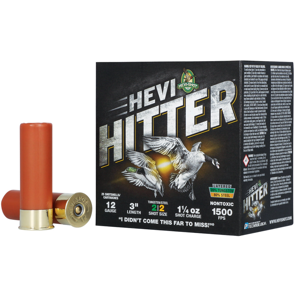 HEVI-Shot HEVI-Hitter 12 Gauge 3-inch 1 1/4 oz #2 Tungsten Steel Shot Shells
