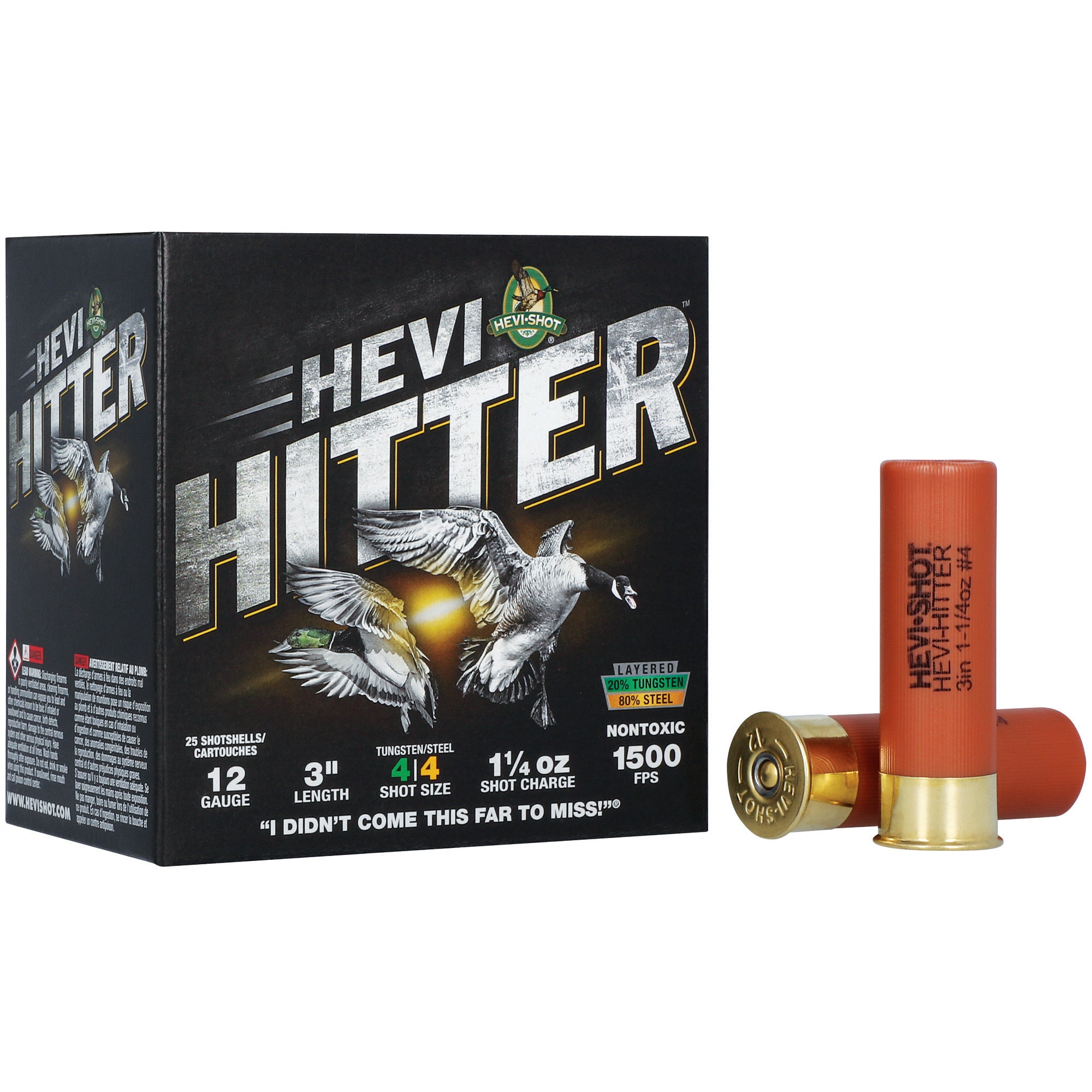 HEVI-Shot HEVI-Hitter 12 Gauge 3-Inch 1 1/4 oz #4 Tungsten-Steel Shot Ammo