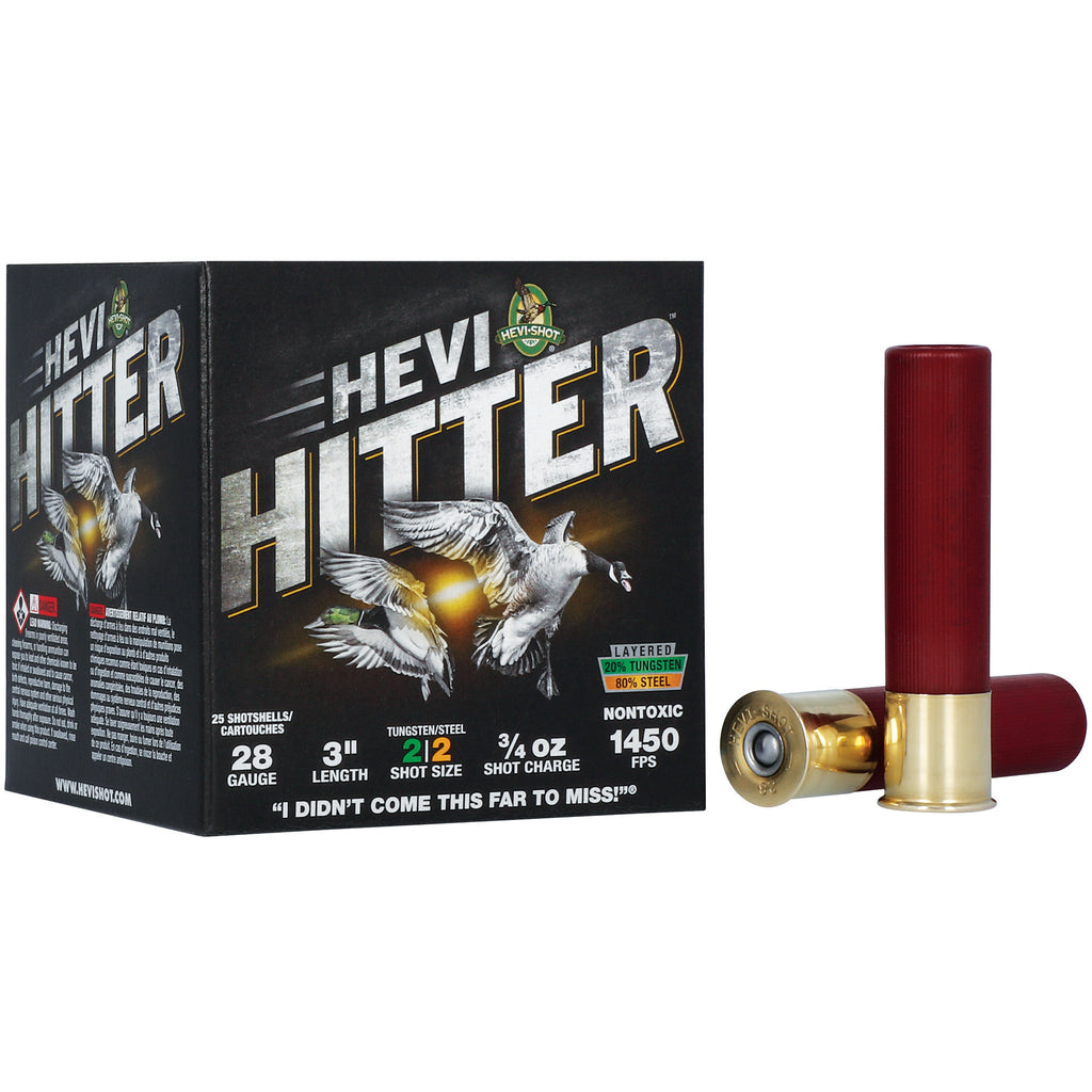 HEVI-Shot HEVI-Hitter 28 Gauge Shotgun Ammunition - 3/4 oz #2 Tungsten-Steel Blend