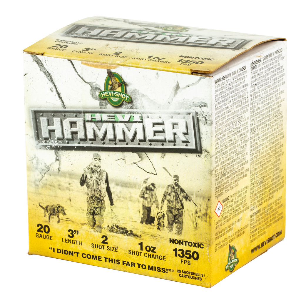 HEVI-Shot HEVI Hammer 20 Gauge #2 Waterfowl Shot, 1 oz, 25 Rounds per Box