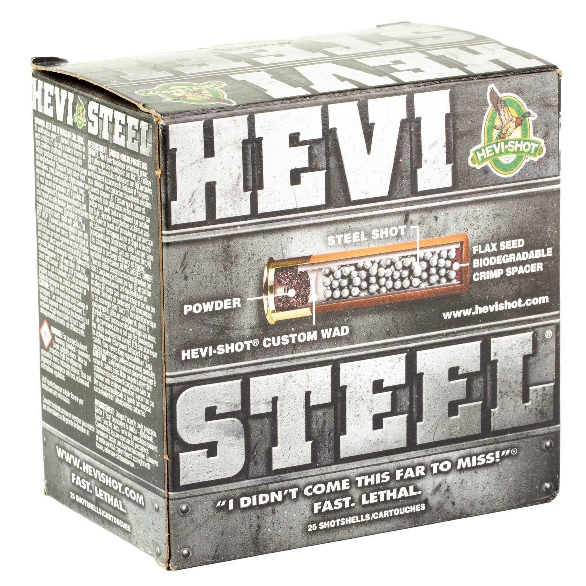 HEVI-Shot HEVI-Steel 12 Gauge 3-inch #2 Shot - 1 1/4 oz, 25 Rounds