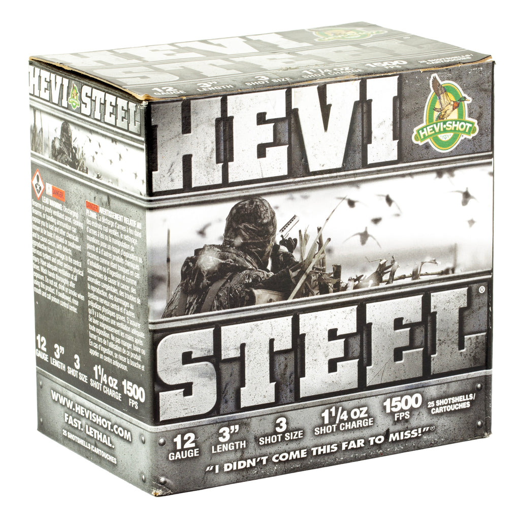 HEVI-Shot HEVI-Steel 12 Gauge 3 #3 Shotshells – High-Velocity Steel for Waterfowl Hunting