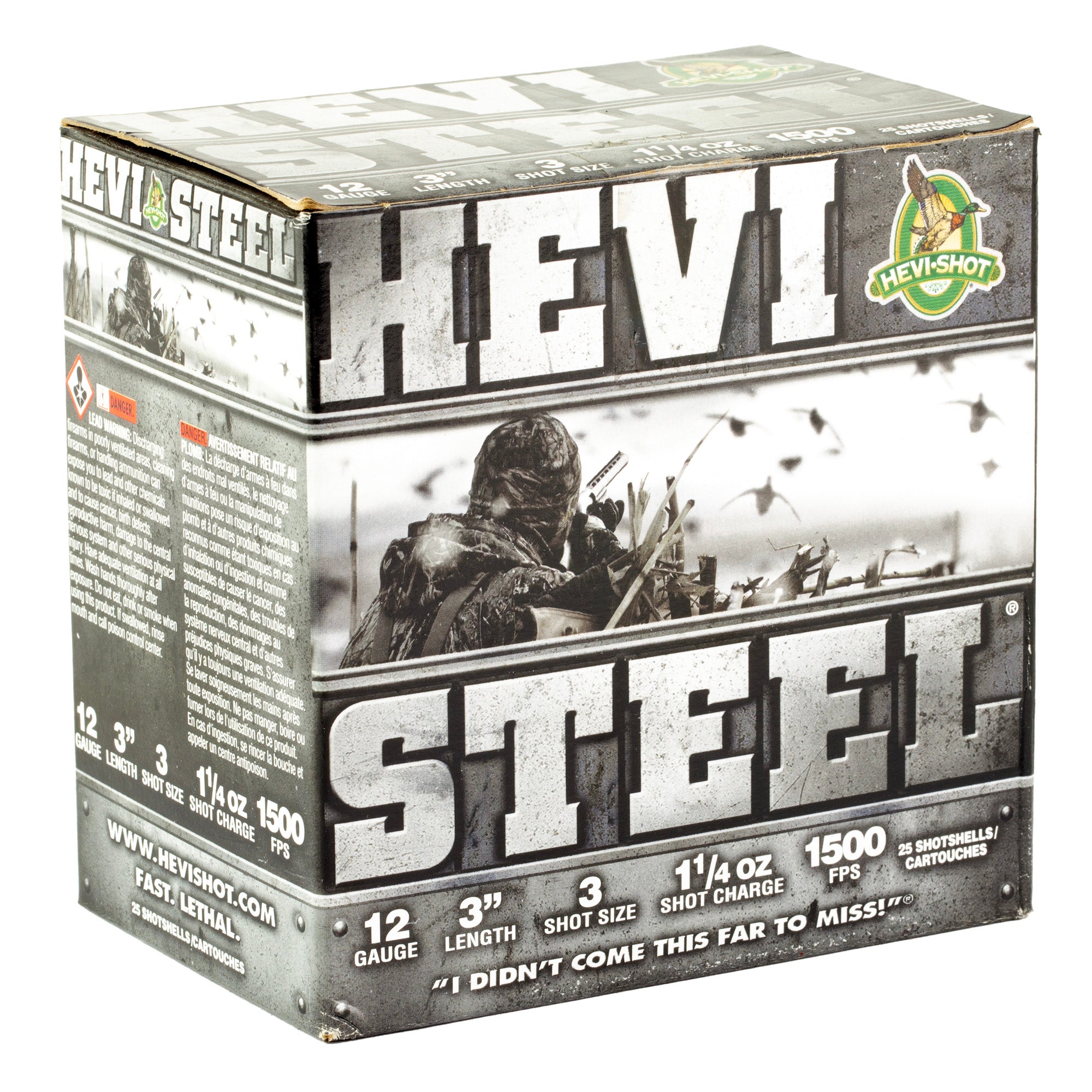HEVI-Shot HEVI-Steel 12 Gauge 3 #3 Shotshells – High-Velocity Steel for Waterfowl Hunting
