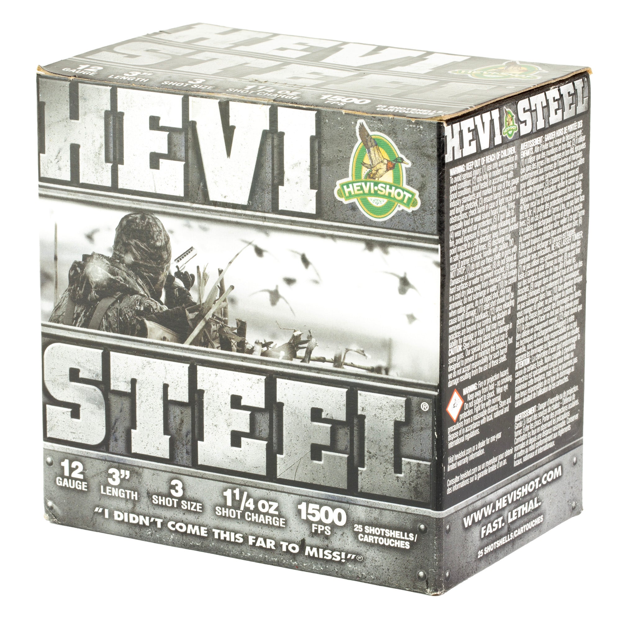 HEVI-Shot HEVI-Steel 12 Gauge 3 #3 Shotshells – High-Velocity Steel for Waterfowl Hunting