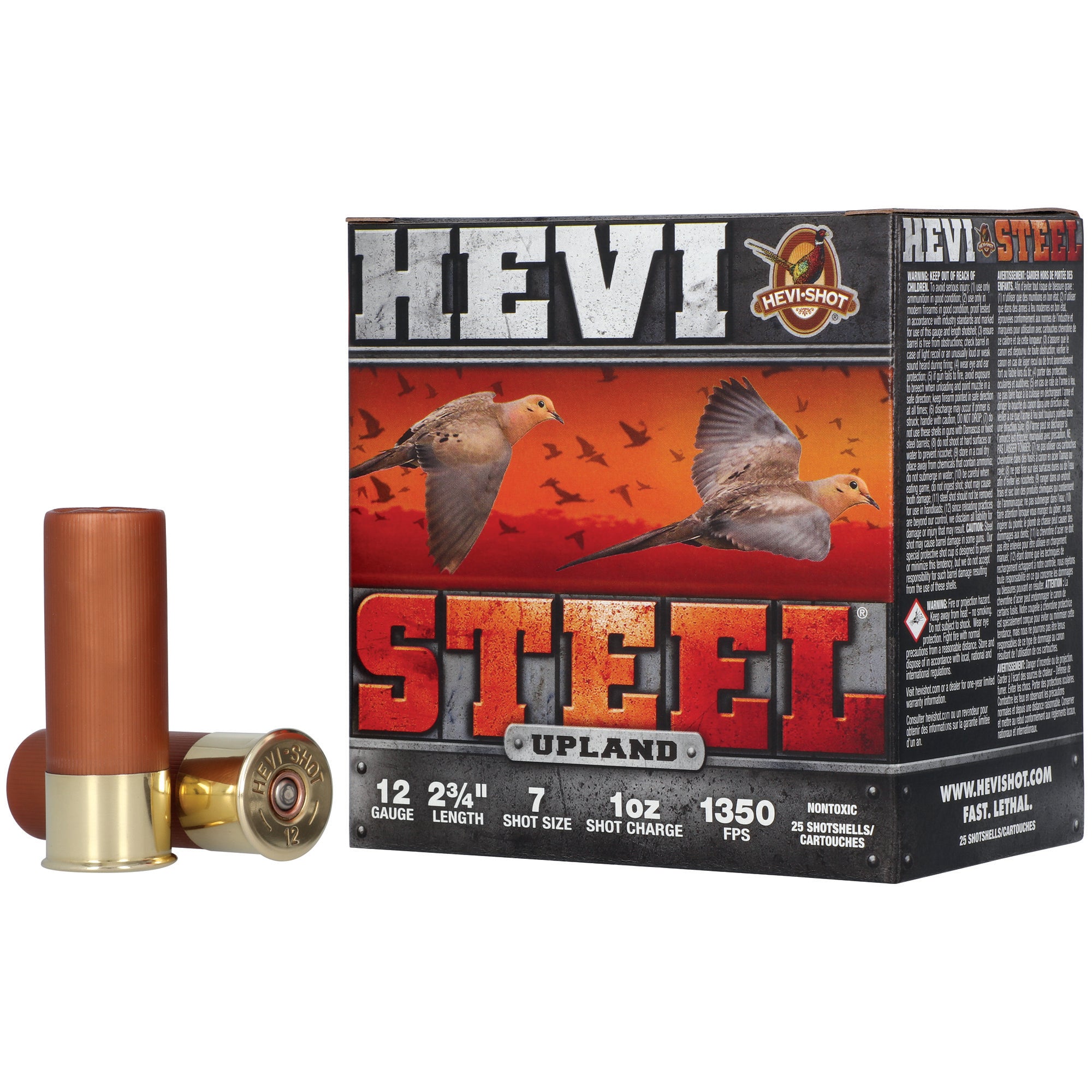 HEVI-Shot Hevi-Steel Upland 12 Gauge 2.75-inch #7 Steel Shot Ammunition (25 Rounds per Box)