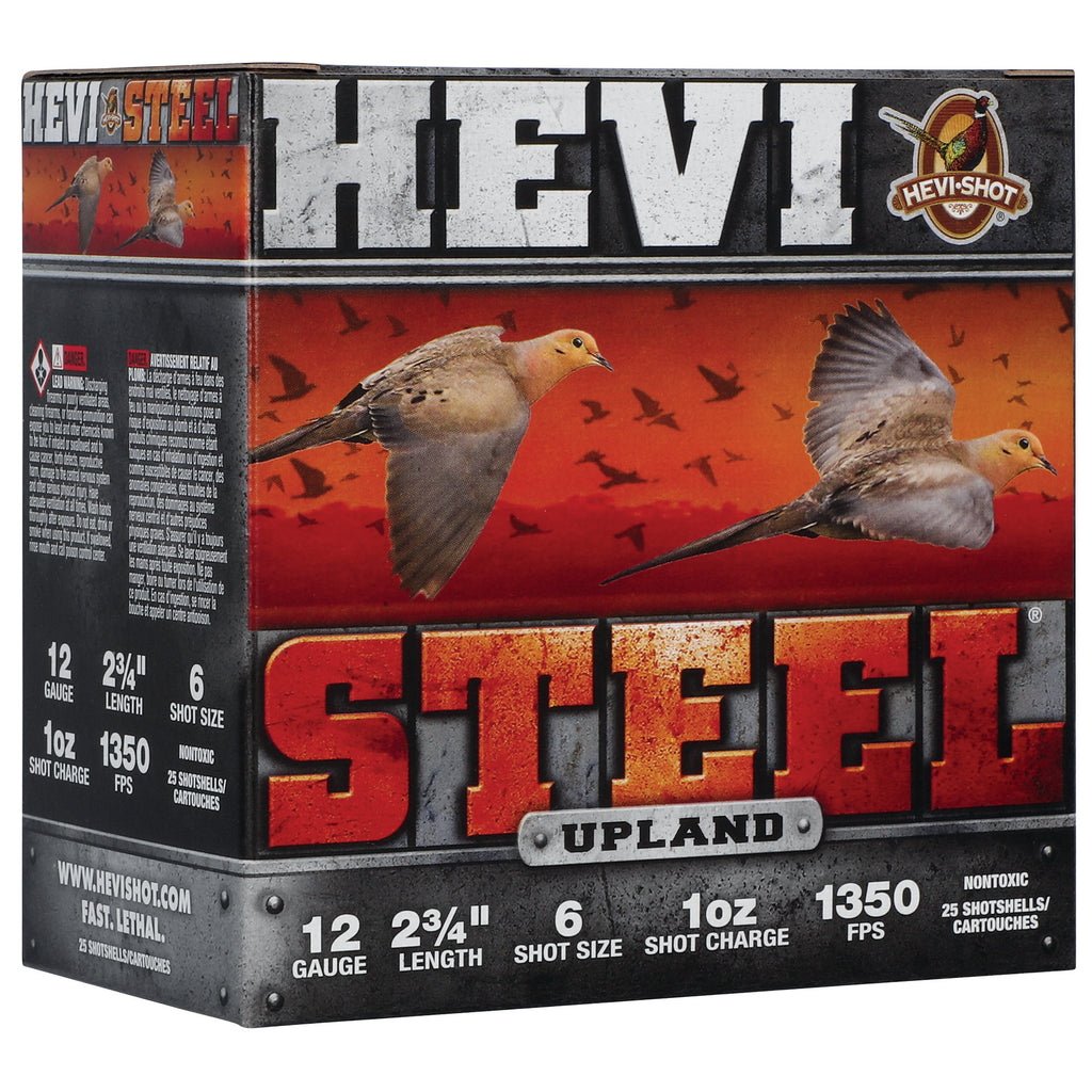 HEVI-Shot Hevi-Steel Upland 12-Gauge Steel Shot Ammunition, 2.75 Inch, No. 6